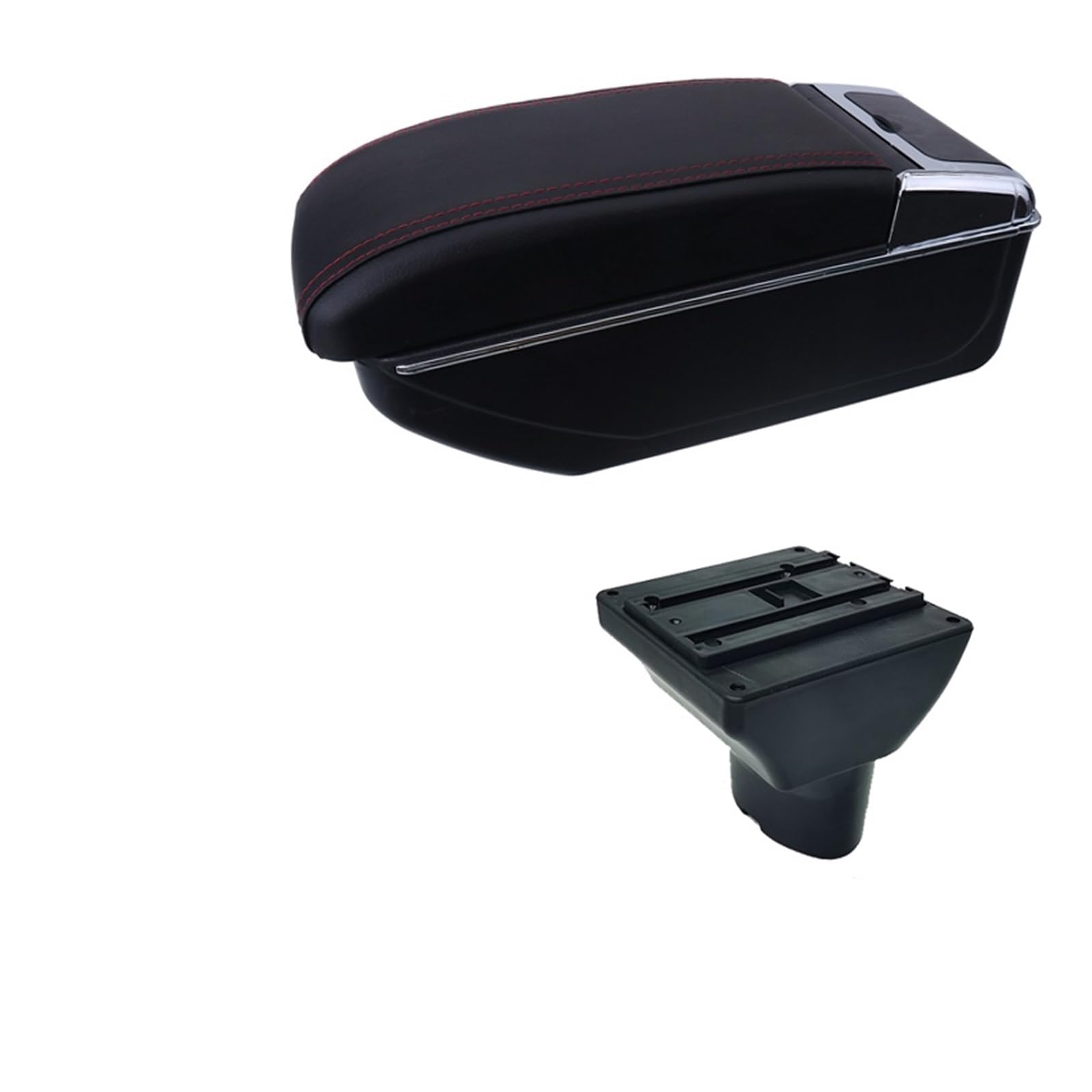 Armlehnenbox kompatibel for Hyundai I20 2012–2018, Innenausstattung, spezielle Nachrüstteile, Autozubehör, einfache Installation, USB, kompatibel mit Hyundai I20 Armlehne(D3 telescopic red) von XWBTRQLK