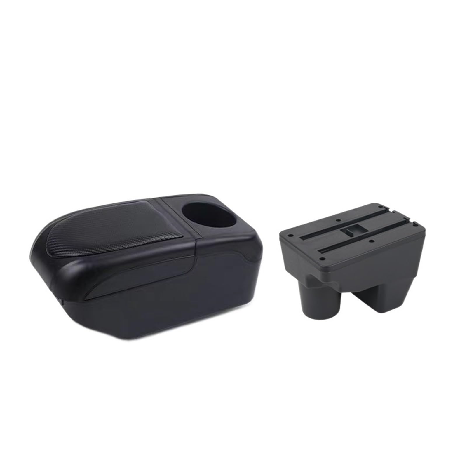 Armlehnenbox kompatibel for Toyota Yaris Elegant Aufbewahrungsbox 2020–2022 Innenausstattung mit USB-Schnittstelle(Black-black) von XWBTRQLK