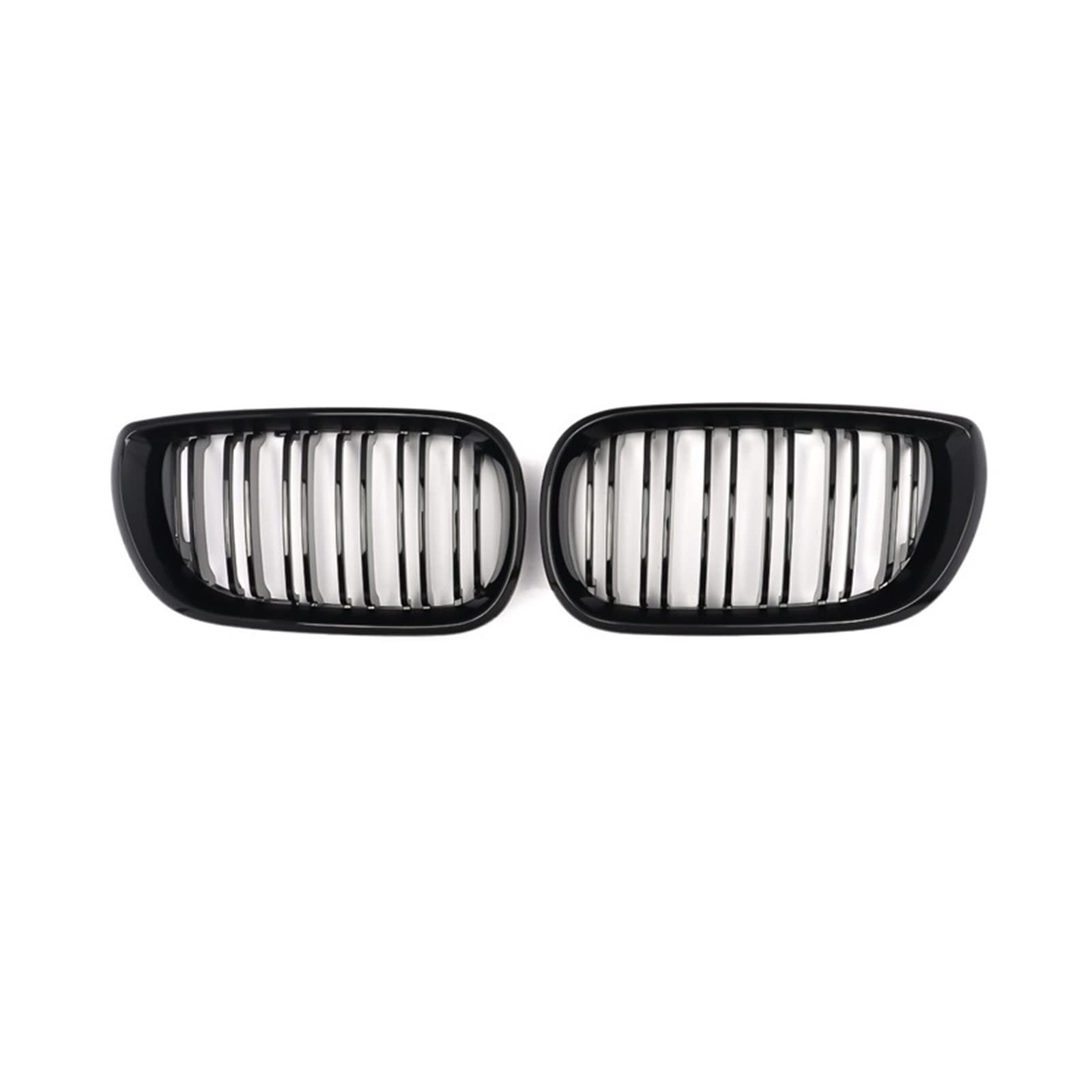 Auto ABS Frontstoßstange Kühlergrill Nieren Grill Kompatibel für BMW E46 3er 2002-2005 Auto Styling Glanz Schwarz von XWBTRQLK