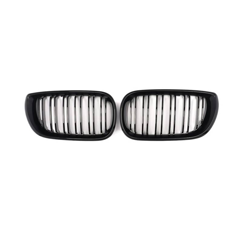 Auto ABS Frontstoßstange Kühlergrill Nieren Grill Kompatibel für BMW E46 3er 2002-2005 Auto Styling Glanz Schwarz von XWBTRQLK