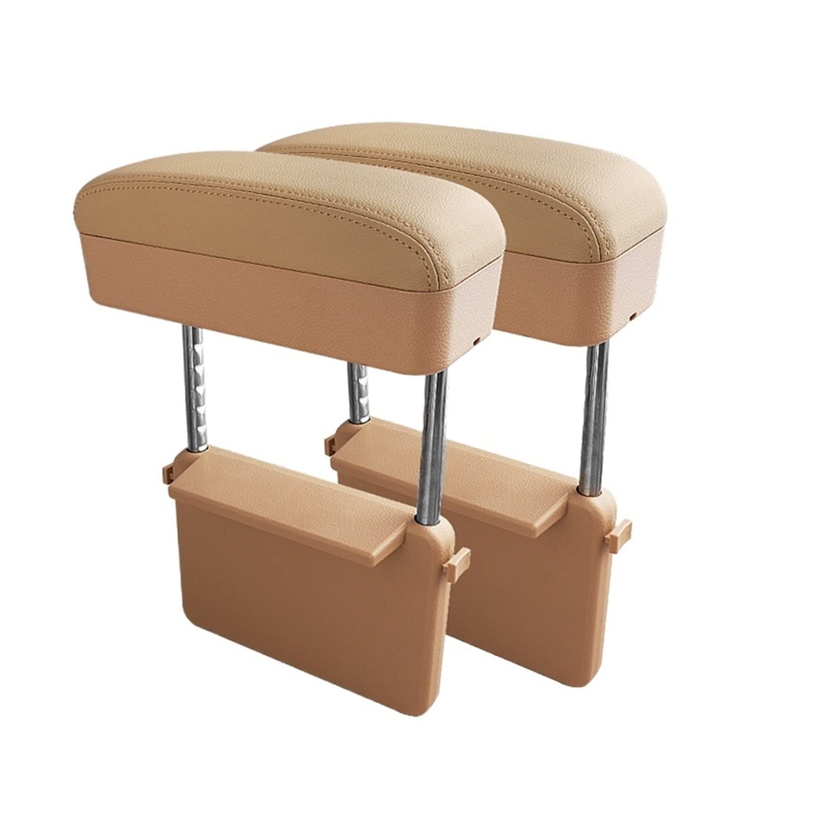 Auto Armlehne Lagerung Tasche Innen Hand Ellow Unterstützung Auto Armlehne Sitze Organizer Universal Sitz Lücke Box Autos Zubehör(2 sets Beige) von XWBTRQLK