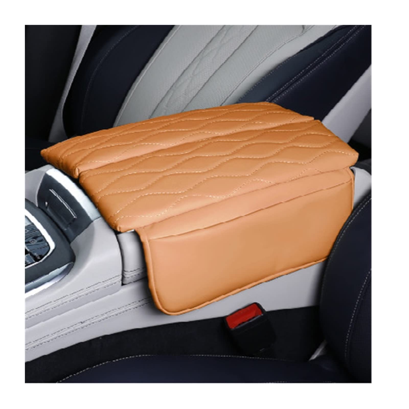 Auto Center Konsole Abdeckung Kompatibel for BMW X7 2019 2020 2021 Leder Auto Armlehne Box Kissen Auto Innen Zubehör(Cognac PU) von XWBTRQLK