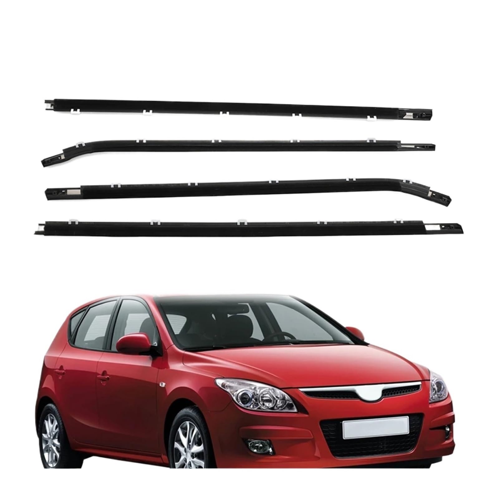 Auto-Dichtungsstreifen für Fensterleisten, Dichtungsband, kompatibel mit Hyundai I30 FD Hatch 2007–2012, Dichtungsstreifen für die Außentür Auto-Dichtungsstreifen für Fensterleisten, Dichtungsband, kompatibel mit Hyundai I30 FD Hatch 2007–2012, Dichtungsstreifen für die Außentür von XWBTRQLK