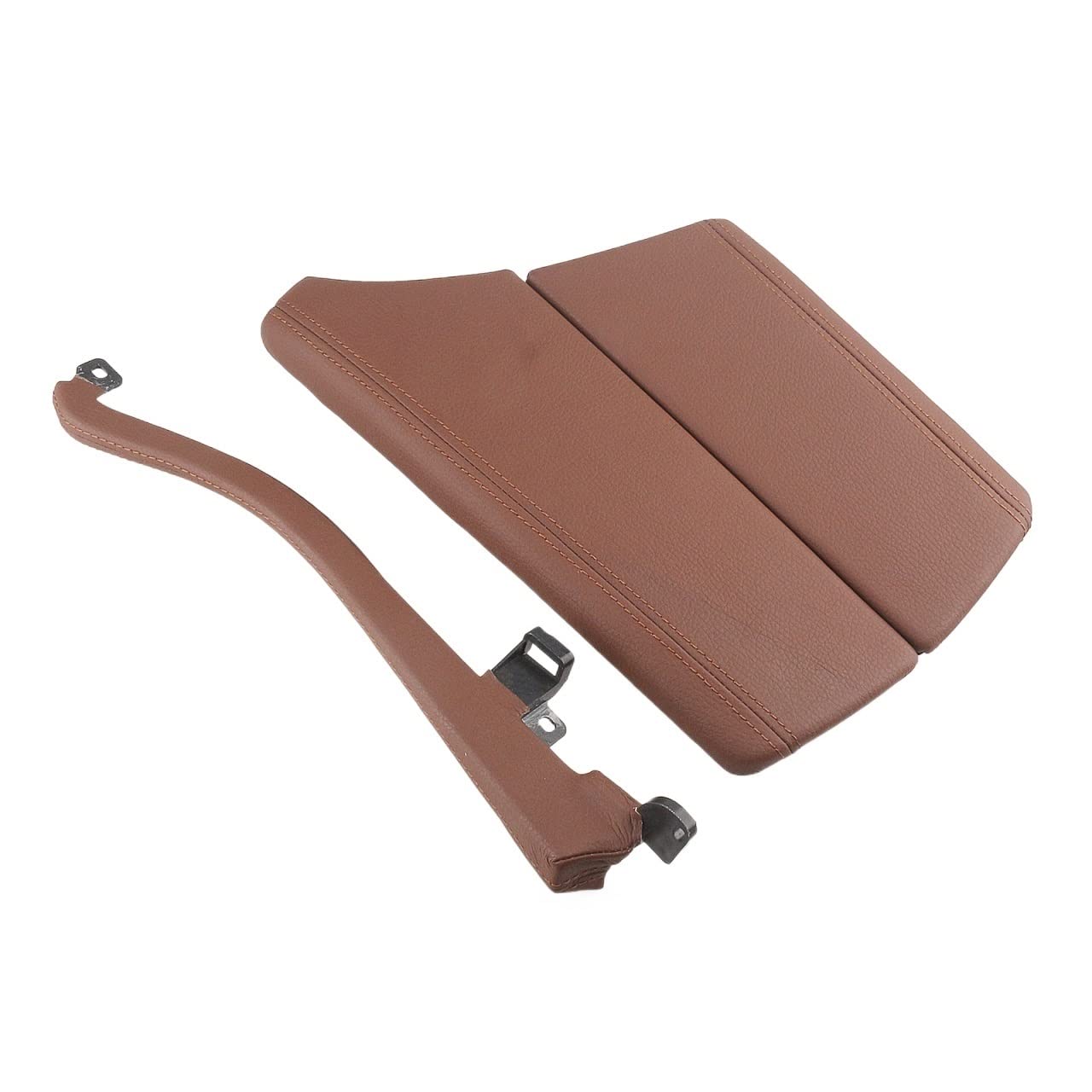 Auto-Front-Center-Konsole Armlehnenkappenabdeckung mit Armlehnenabdeckungsdeckel, kompatibel for BMW F10 2010 2011 2012 2013 2014 2015 2016 2017 5Series(Brown) von XWBTRQLK