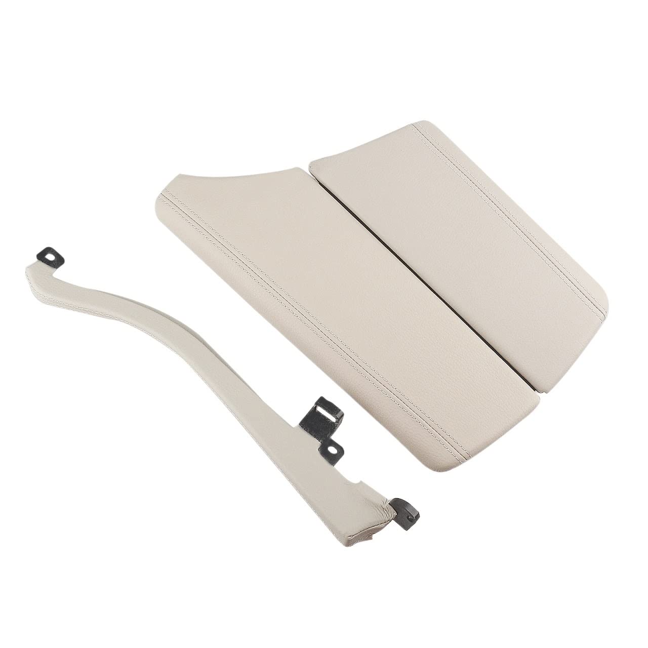 Auto-Front-Center-Konsole Armlehnenkappenabdeckung mit Armlehnenabdeckungsdeckel, kompatibel for BMW F10 2010 2011 2012 2013 2014 2015 2016 2017 5Series(Creamy White) von XWBTRQLK