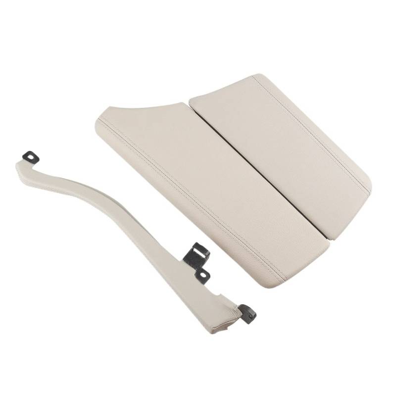 Auto-Front-Center-Konsole Armlehnenkappenabdeckung mit Armlehnenabdeckungsdeckel, kompatibel for BMW F10 2010 2011 2012 2013 2014 2015 2016 2017 5Series(Creamy White) von XWBTRQLK