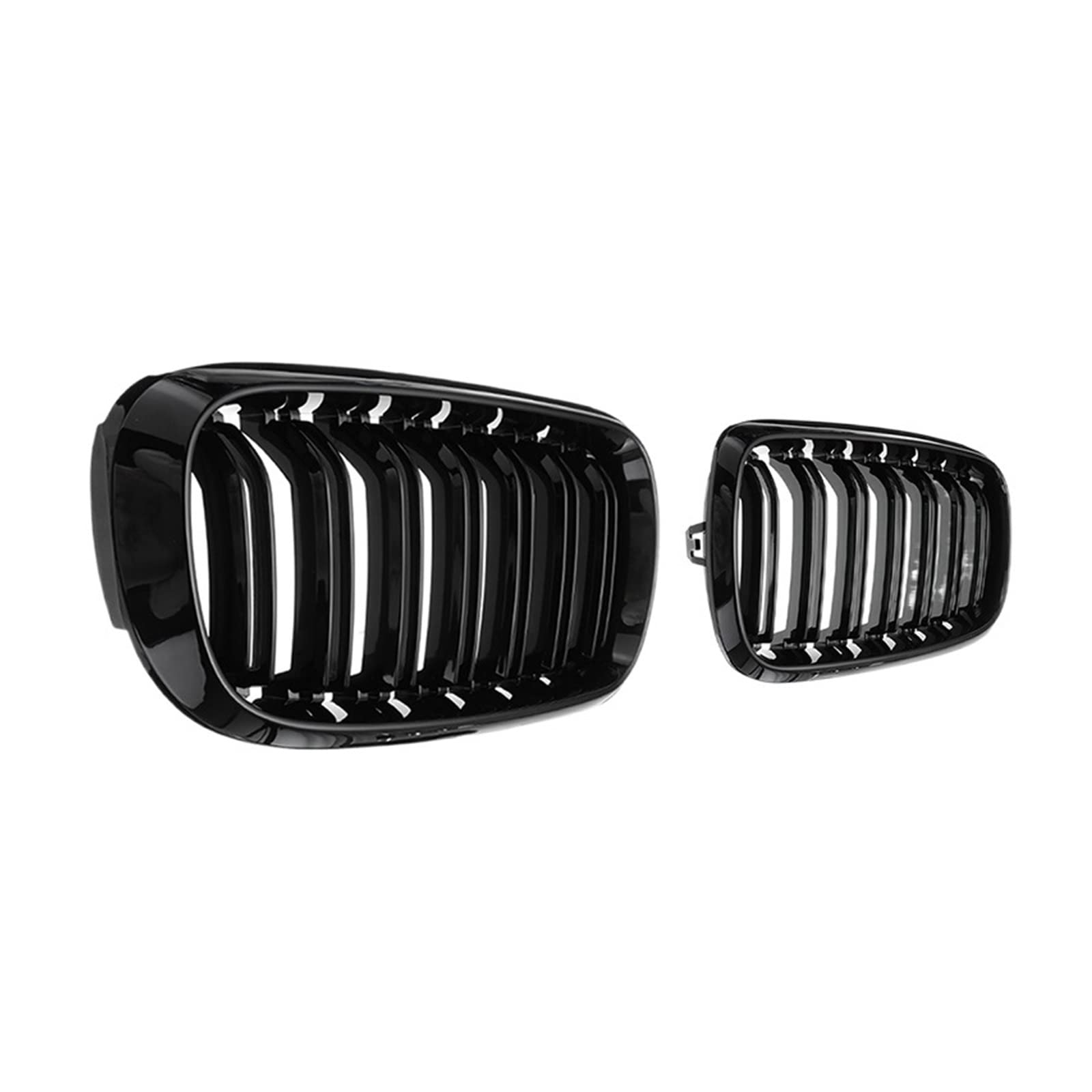 Auto-Frontstoßstange, Doppel-Nierengrill mit 2 Lamellen, kompatibel für BMW X5 X6 M F15 F16 F85 F86 14–17, Renngrill-Teile, Ersatzteile von XWBTRQLK