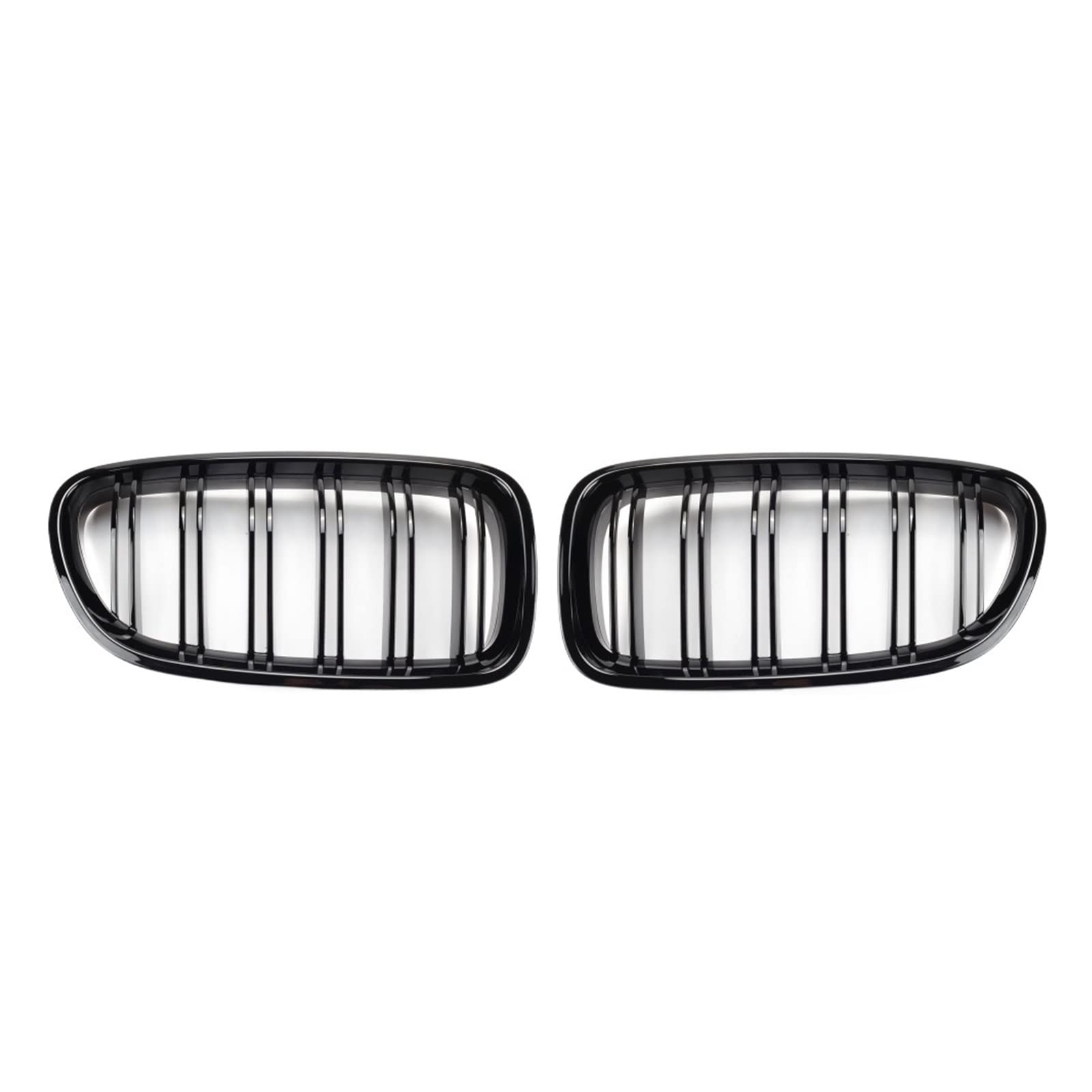 Auto-Nierengrill in Schwarz glänzend, Doppellamellen-Renngrill, kompatibel mit BMW 5er F10 F11 F18 520d 530d 540i 2010–2017, Ersatzteil von XWBTRQLK