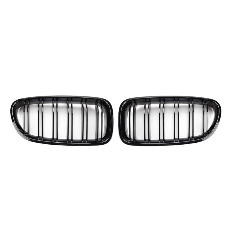 Auto-Nierengrill in Schwarz glänzend, Doppellamellen-Renngrill, kompatibel mit BMW 5er F10 F11 F18 520d 530d 540i 2010–2017, Ersatzteil von XWBTRQLK