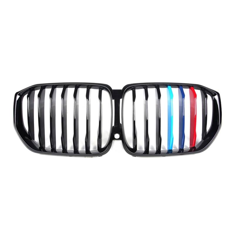 Auto-Styling-Mittelgrillabdeckung, kompatibel für BMW X5-Serie G05 2018 2019 2020, ABS-Frontstoßstangengrill, Auto-Mittelgrill, Doppellinie(Color 1 Line) von XWBTRQLK