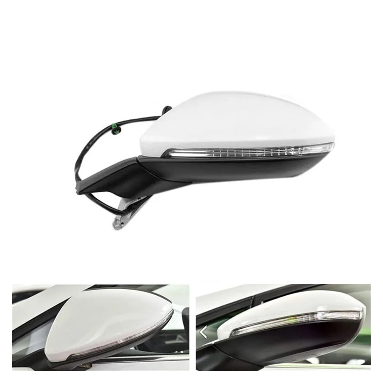 Auto elektrisch klappbar Rückspiegel Montage Heizung Spiegel mit Licht kompatibel for Golf 7 MK7 2014-2016 5GG 857 507 A(1 Pcs Left) von XWBTRQLK