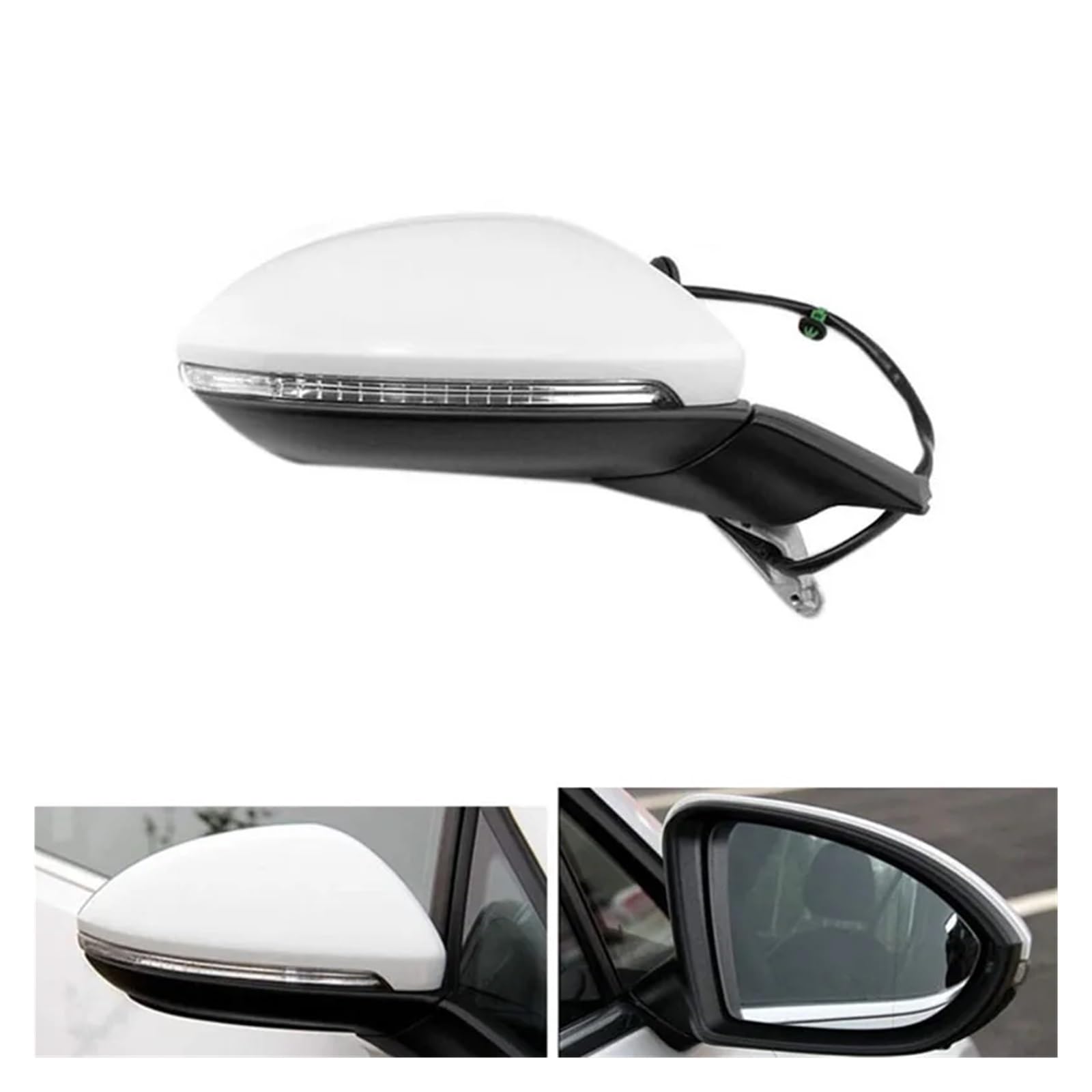 Auto elektrisch klappbar Rückspiegel Montage Heizung Spiegel mit Licht kompatibel for Golf 7 MK7 2014-2016 5GG 857 507 A(Right) von XWBTRQLK