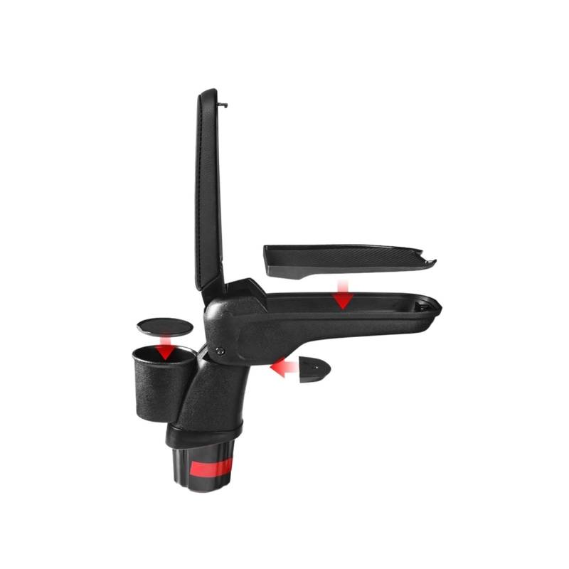 Autoarm Mittelarmlehne Aufbewahrungsbox mit Wasserbecherhalter W/USB kompatibel for Mercedes Smart kompatibel for Two kompatibel for Four 453 2015–2019 von XWBTRQLK