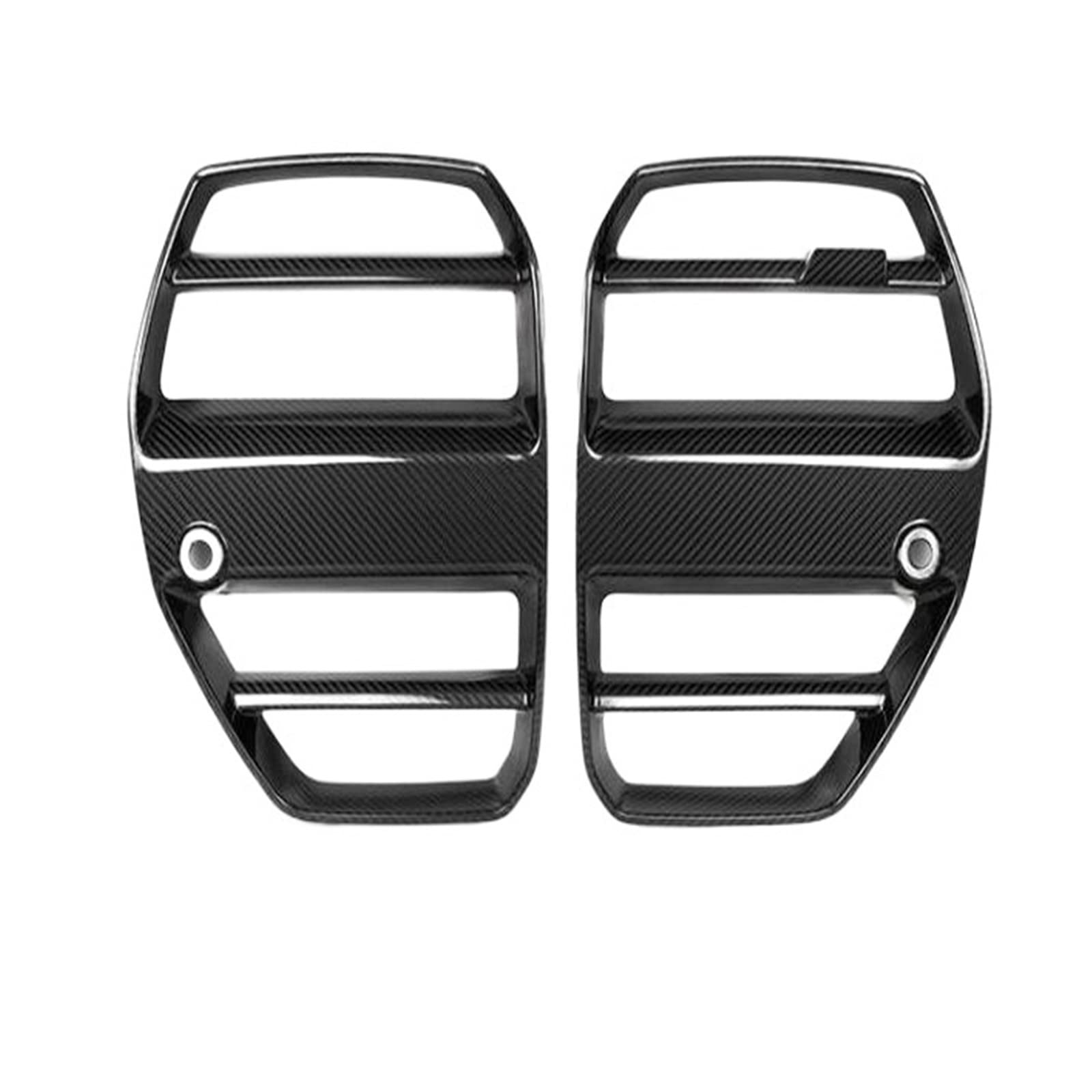 Carbon Fiber Front Echte Stoßstange Um Mesh Grille Grills Trimmt Abdeckung Kompatibel Für BMW G80 G82 G83 M3 M4 2020 2021 2022 2023(ST STYLE) von XWBTRQLK