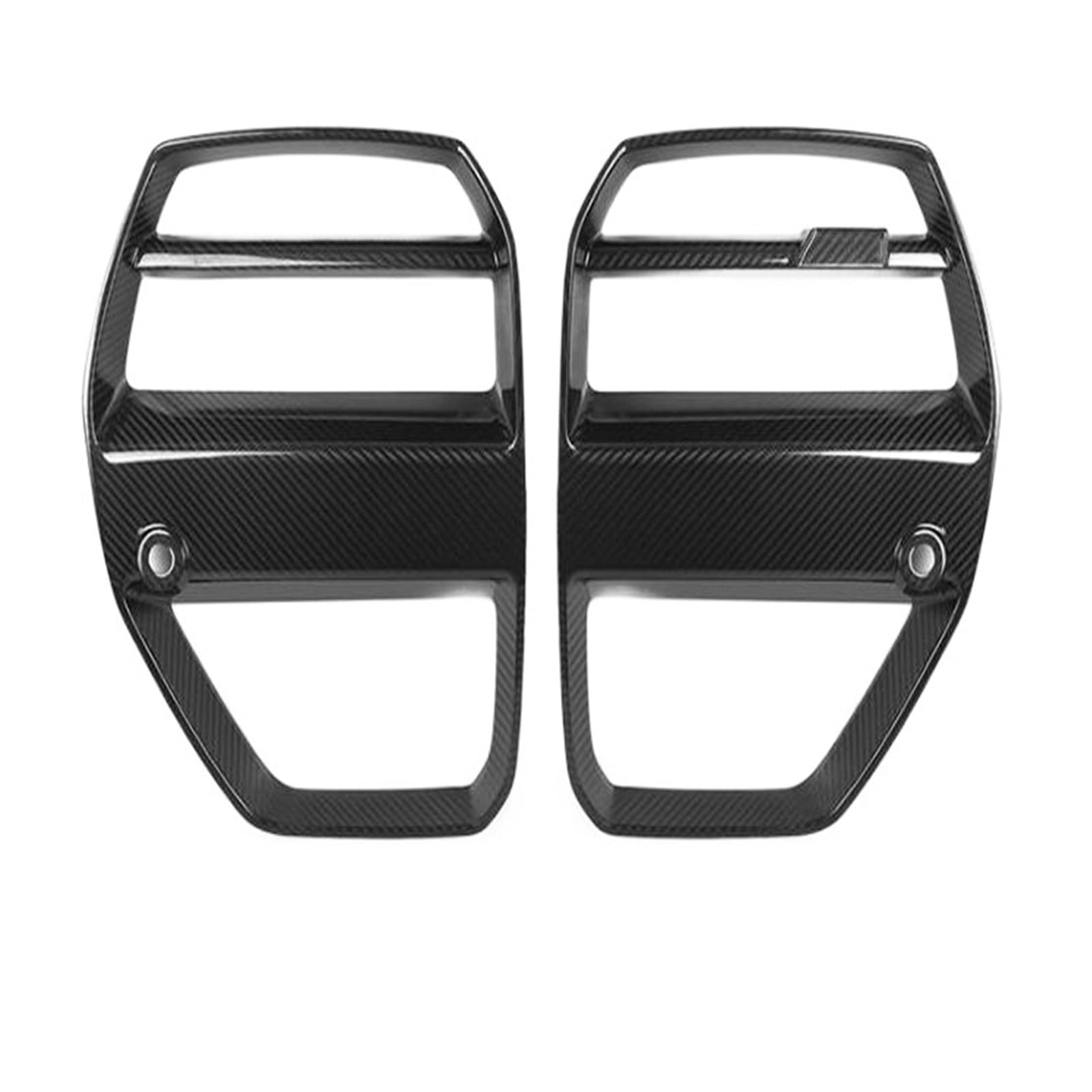 Carbon Fiber Front Echte Stoßstange Um Mesh Grille Grills Trimmt Abdeckung Kompatibel Für BMW G80 G82 G83 M3 M4 2020 2021 2022 2023(V STYLE) von XWBTRQLK