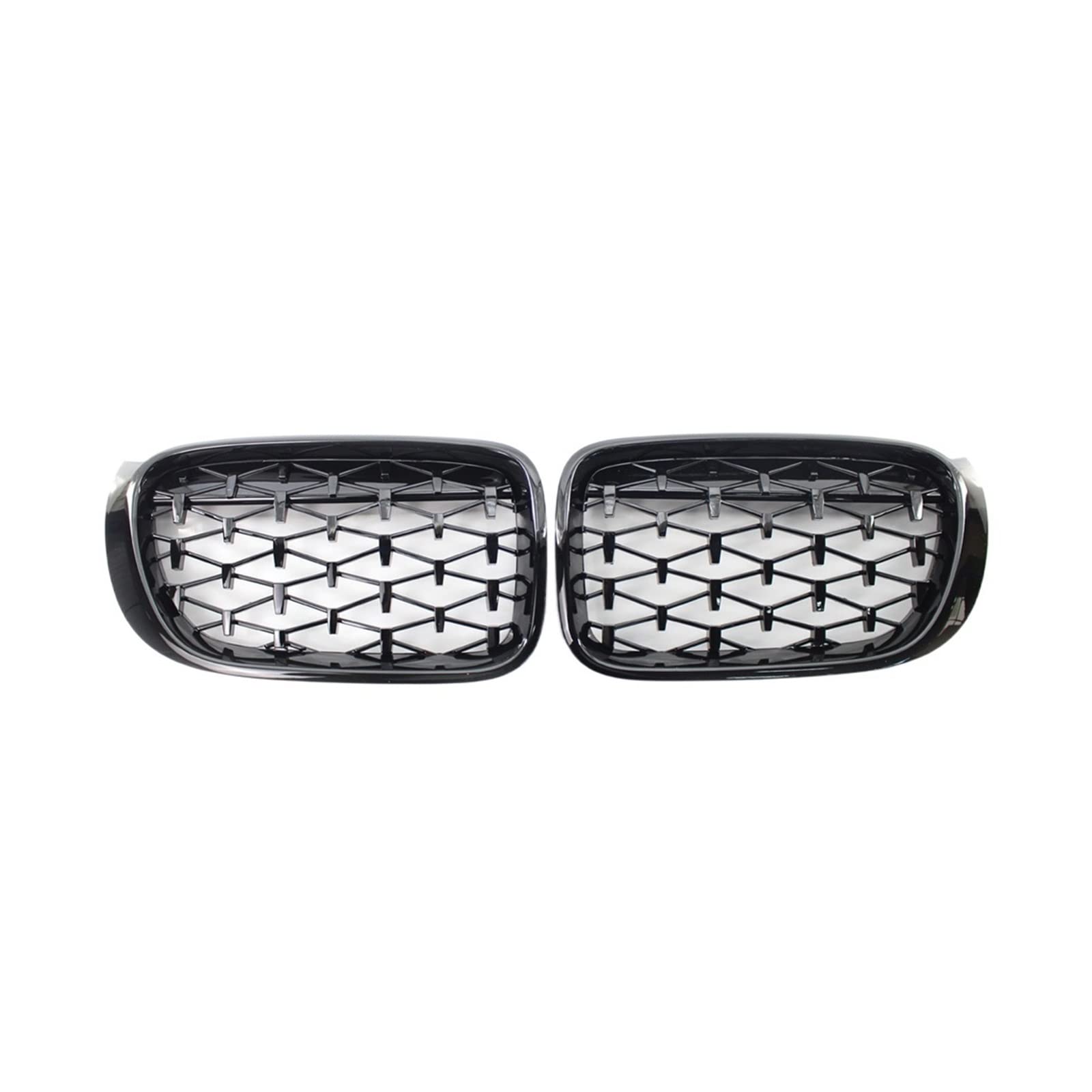 Chrom Schwarz EIN Paar Auto Front Nieren Grill Diamant Stil Racing Grills Kompatibel Für BMW F25 F26 X3 X4 2014-2017 Auto Styling Zubehör(Standara Black) von XWBTRQLK