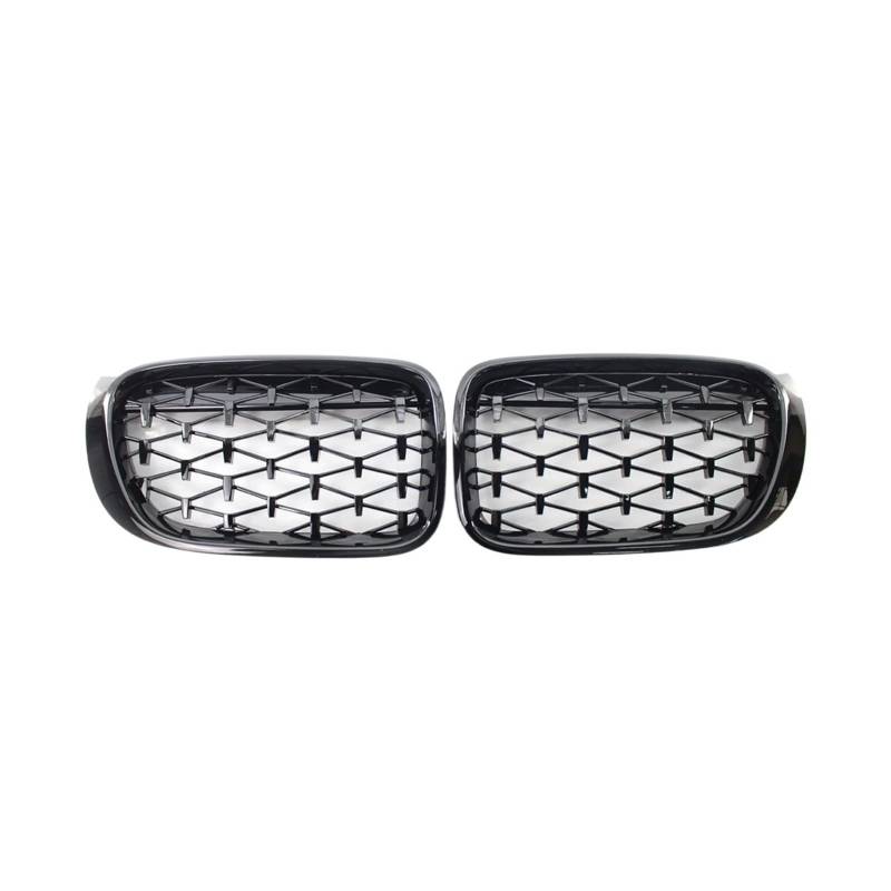 Chrom Schwarz EIN Paar Auto Front Nieren Grill Diamant Stil Racing Grills Kompatibel Für BMW F25 F26 X3 X4 2014-2017 Auto Styling Zubehör(Standara Black) von XWBTRQLK