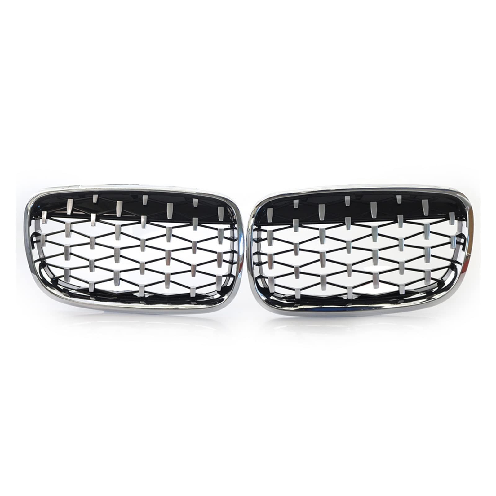 Diamant-Stil Chrom Front Nierengrill Grill Ersatz Kompatibel Für BMW X5 E70 Auto Zubehör 2007-2013 von XWBTRQLK
