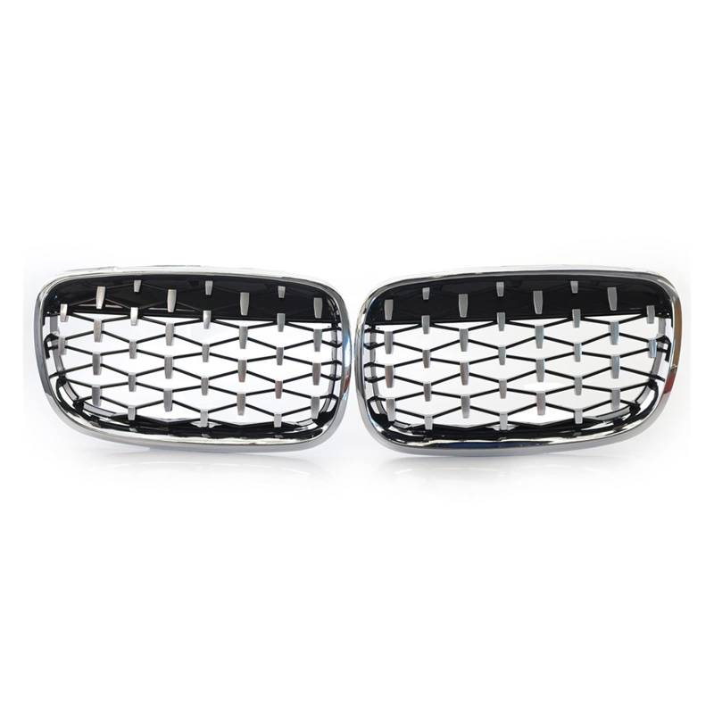 Diamant-Stil Chrom Front Nierengrill Grill Ersatz Kompatibel Für BMW X5 E70 Auto Zubehör 2007-2013 von XWBTRQLK