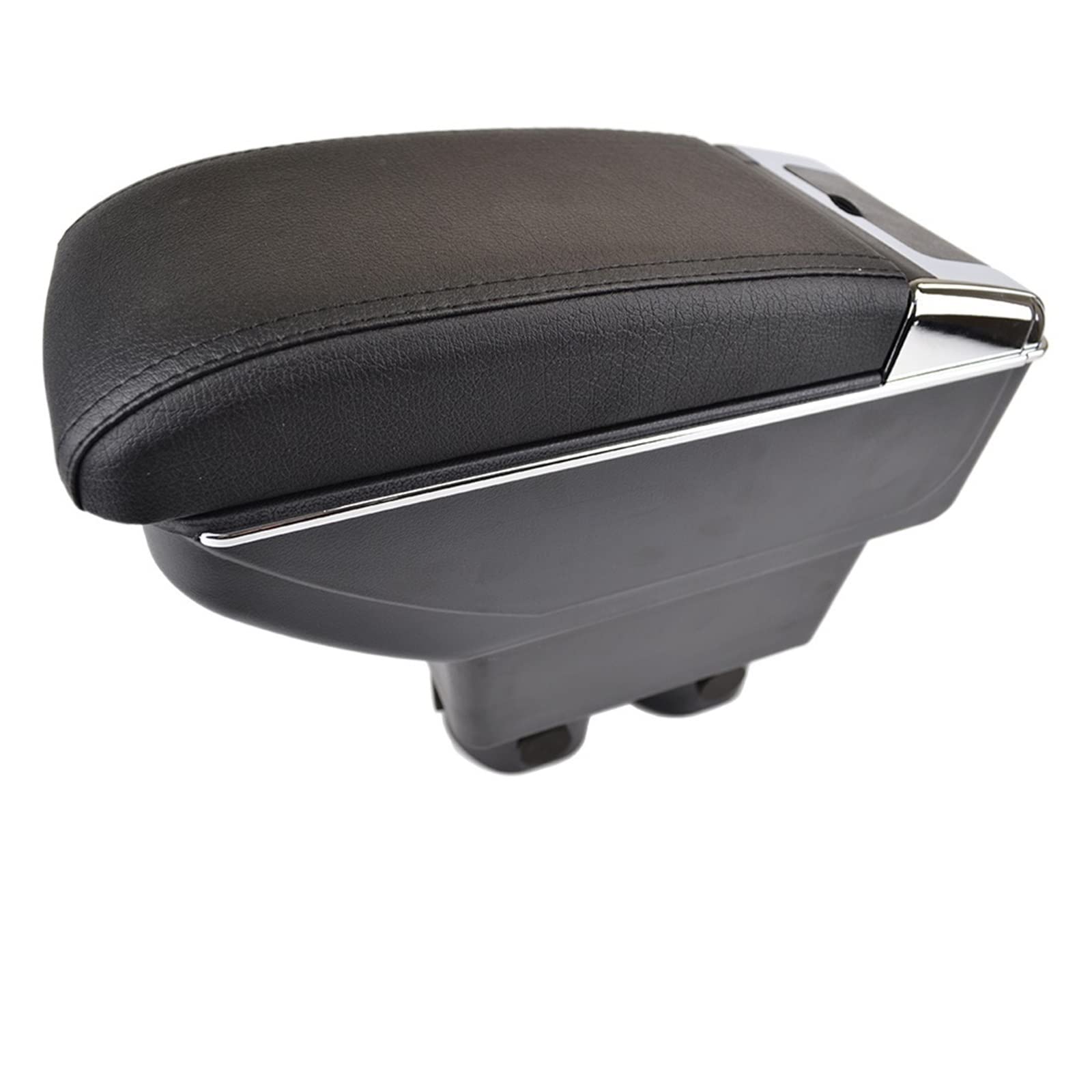 Dual Layer Mittelkonsole Aufbewahrungsbox kompatibel for Nissan VERSA TIIDA LATIO 2007–2011 Kunstleder Armlehne Armlehne 2008 2009 2010(Black Thread) von XWBTRQLK