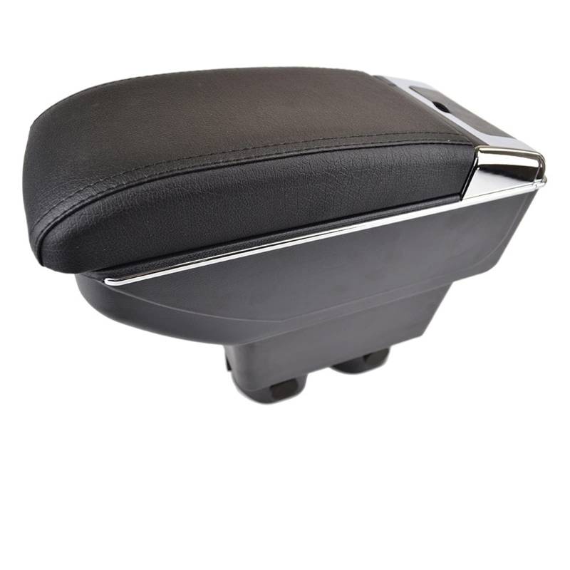 Dual Layer Mittelkonsole Aufbewahrungsbox kompatibel for Nissan VERSA TIIDA LATIO 2007–2011 Kunstleder Armlehne Armlehne 2008 2009 2010(Black Thread) von XWBTRQLK