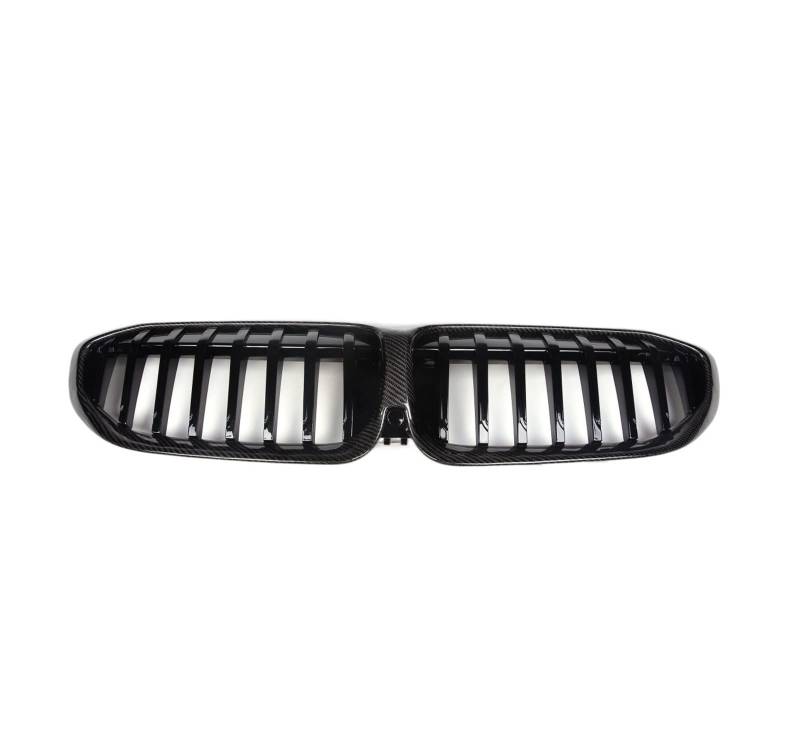 Ein Paar Carbonfaser + schwarzglänzende einzeilige Nierengrills vorn, kompatibel mit BMW 3er G20 G21 2019+ von XWBTRQLK