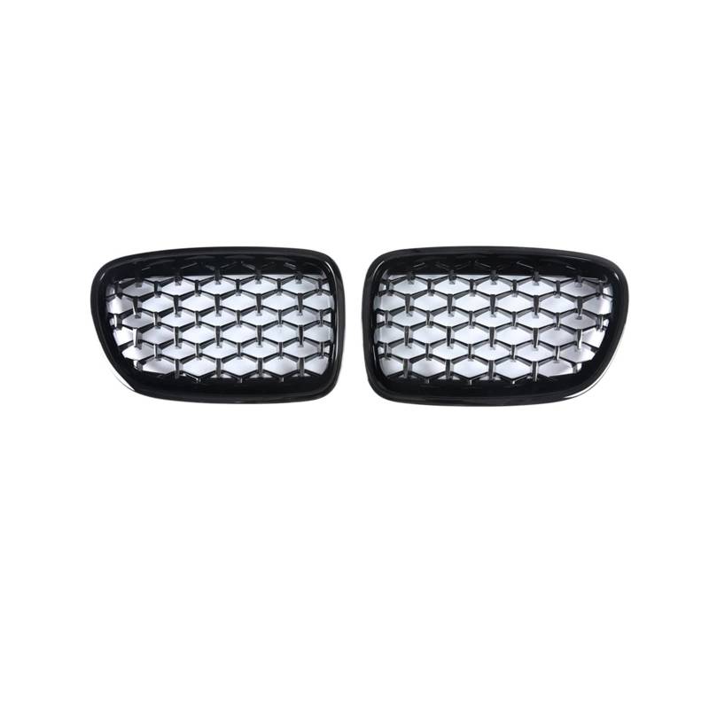 Ein Paar F07 Diamantgrills, kompatibel für BMW 5er GT F07 528i 535i 550i 2009–2017, Frontstoßstange, Nierengitter, Auto-Styling(Gloss Black) von XWBTRQLK