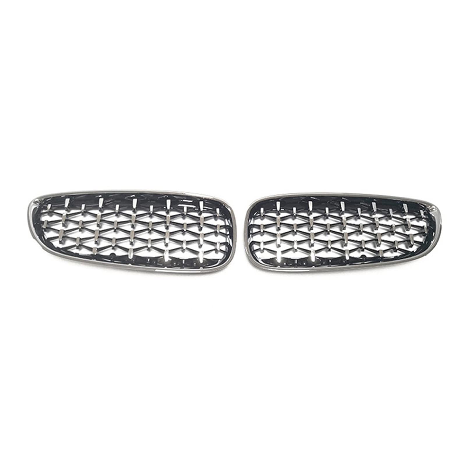 Ein Paar Nierengrills im Diamant-Stil für die vordere Stoßstange, kompatibel mit BMW Z4 E89 2009–2016, Autozubehör, Auto-Styling-Dekoration(Full Silver) von XWBTRQLK