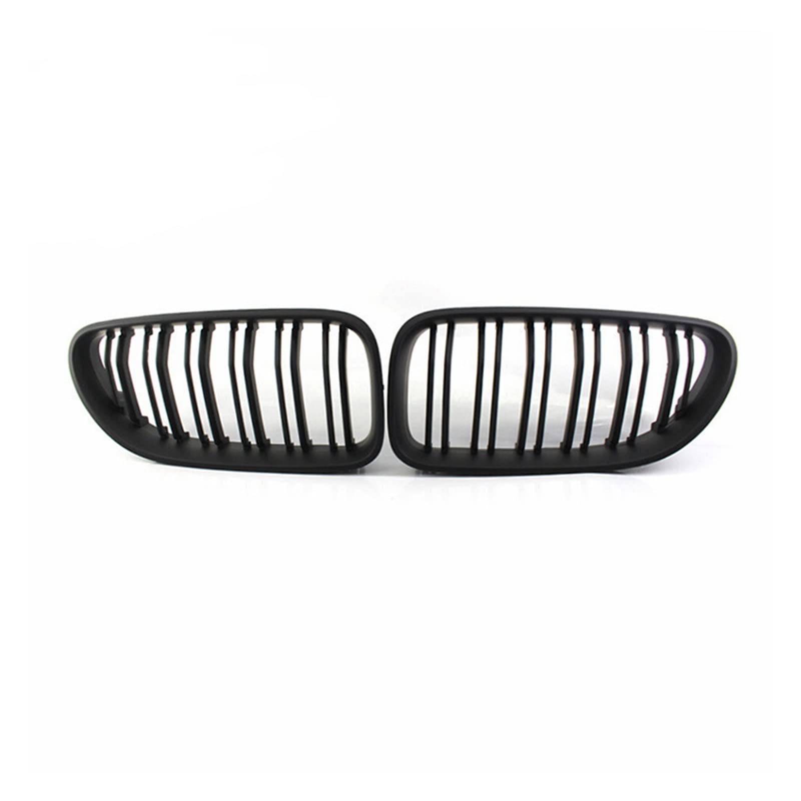 Ein Paar glänzend schwarz/M Farbe Front Nierengrill Stoßstange Grill Doppel Lamellen Linie Kompatibel für BMW 6 Series F06 F12 F13 M6 2012-2017(Matte Black) von XWBTRQLK