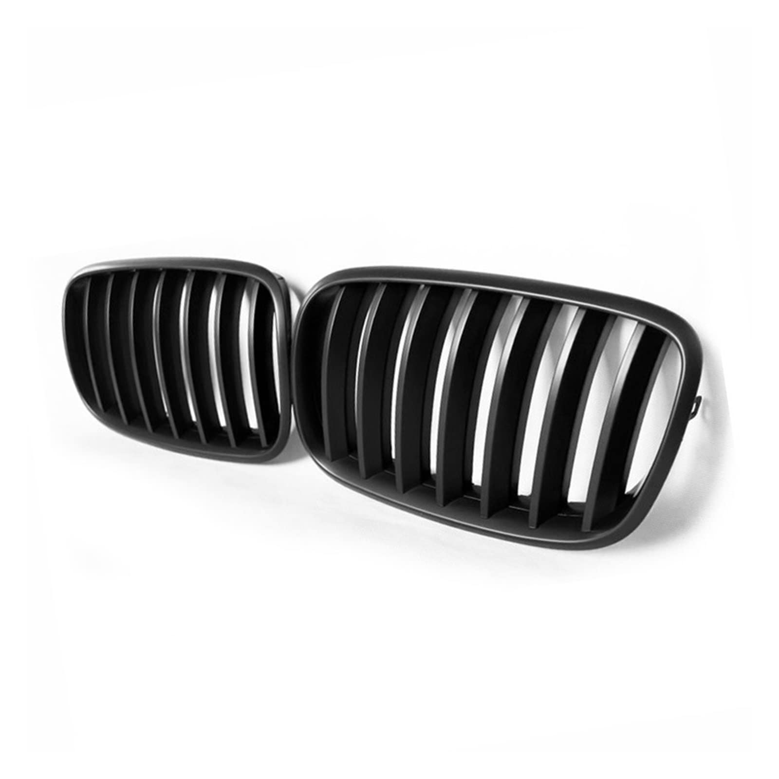 Ein Paar glänzend schwarz MM Farbe Einzellamellen Nierengrill Frontstoßstangengrill Kompatibel für BMW E70 E71 E72 X5 X6 2007-2013 Renngrill(Matte Black) von XWBTRQLK