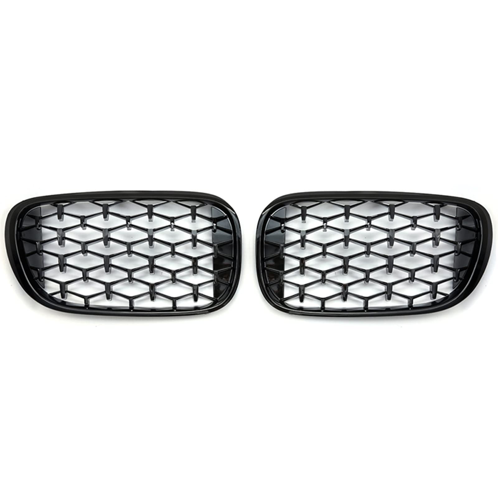 Ein Paar kompatibel für BMW 7er G11 G12 2016–2020 Diamantgrills, Nierengrill, Renngitter, Ersatz, Auto-Styling(Gloss Black) von XWBTRQLK