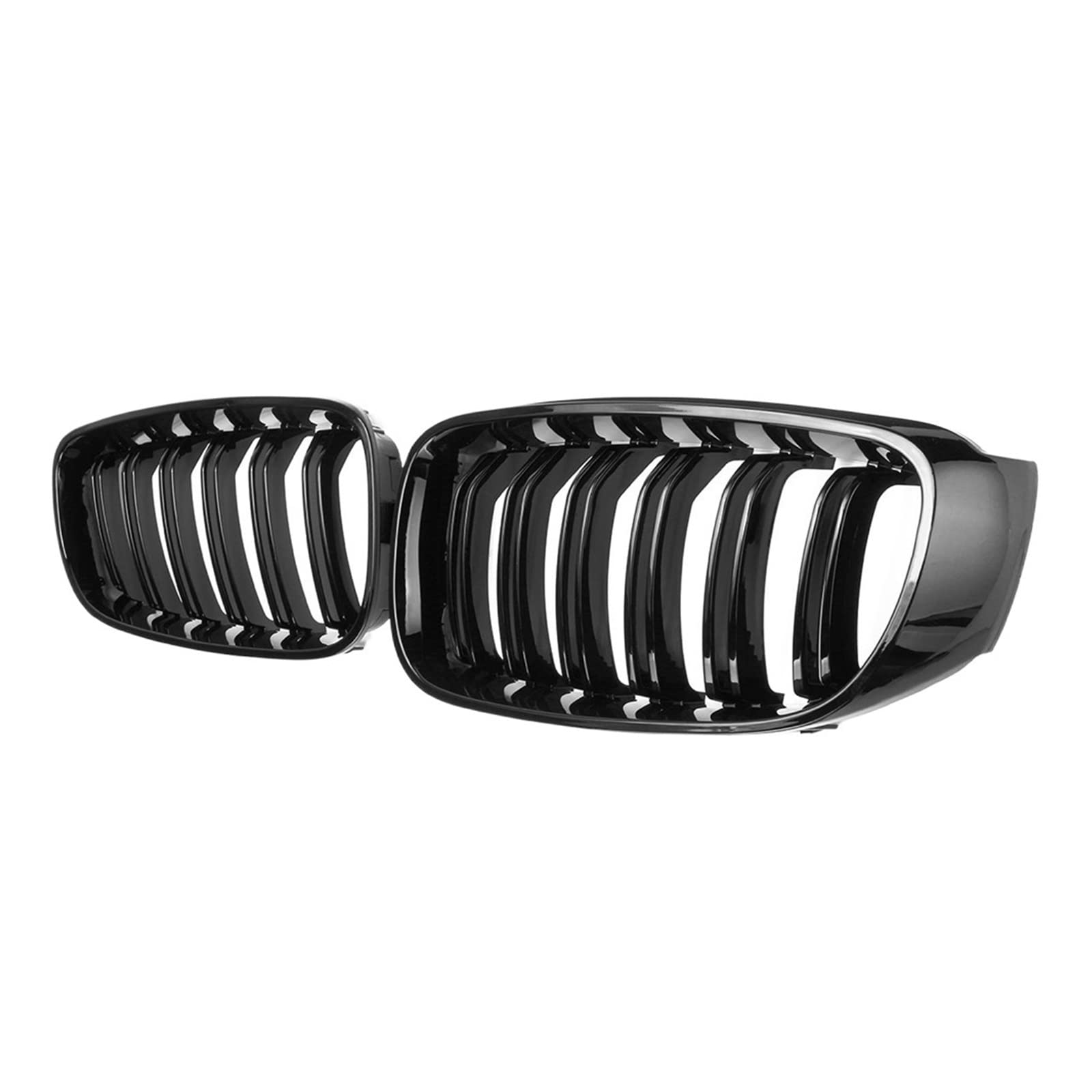 Frontstoßstangen-Nierengrill, Kohlefaser, glänzend schwarzer Kühlergrill, kompatibel mit BMW 3er GT F34 2013–2020 320i 328i 335i XDrive, Auto-Styling(Pair Glossy black) von XWBTRQLK