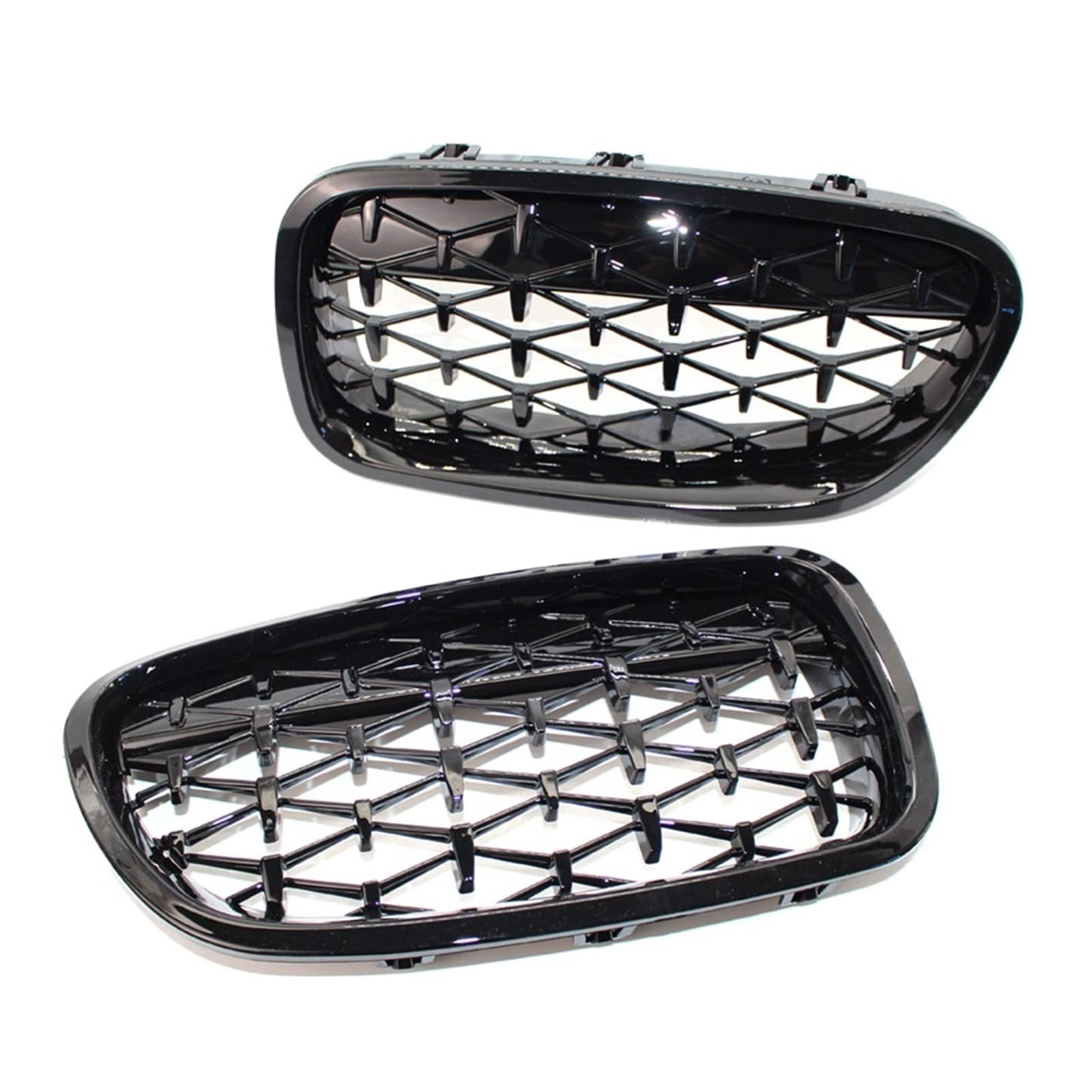 Glänzend Schwarz Diamant Meteor Front Niere Kühlergrill Kompatibel Für BMW 5-Serie F10 F11 10-16 von XWBTRQLK