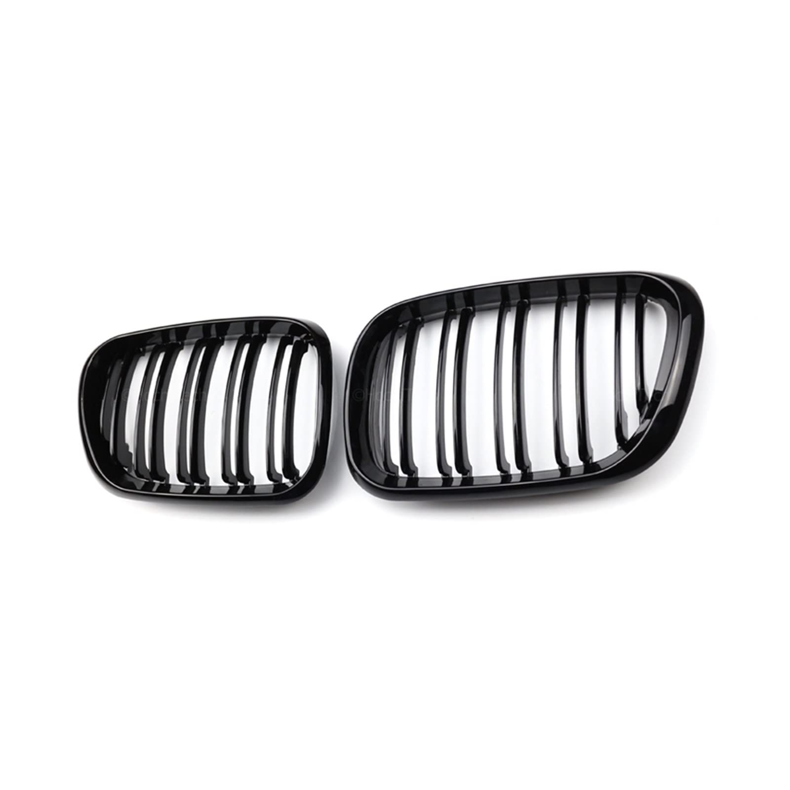 Glänzend Schwarz Front Hood Niere Grill ABS Dual Line Kompatibel Für BMW X5 E53 Pre-LCI 1999 2000 2001 2002 2003 Zubehör(All Black) von XWBTRQLK
