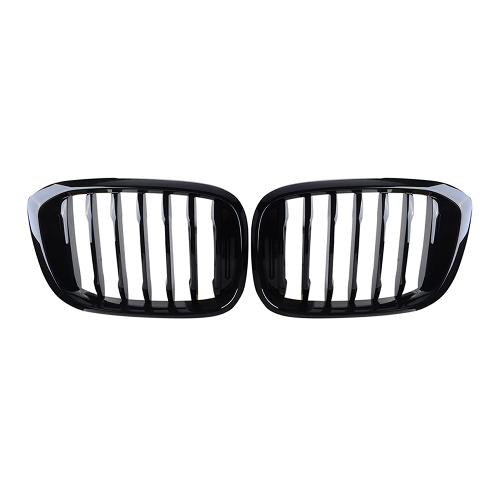 Glänzend Schwarz Front Stoßstange Niere Kühlergrill 1 & 2 Lamellen Lufteinlass Grill Kompatibel Für BMW X3 G01 X4 G02 G08 2018-2021 auto Zubehör(Gloss Black Single) von XWBTRQLK