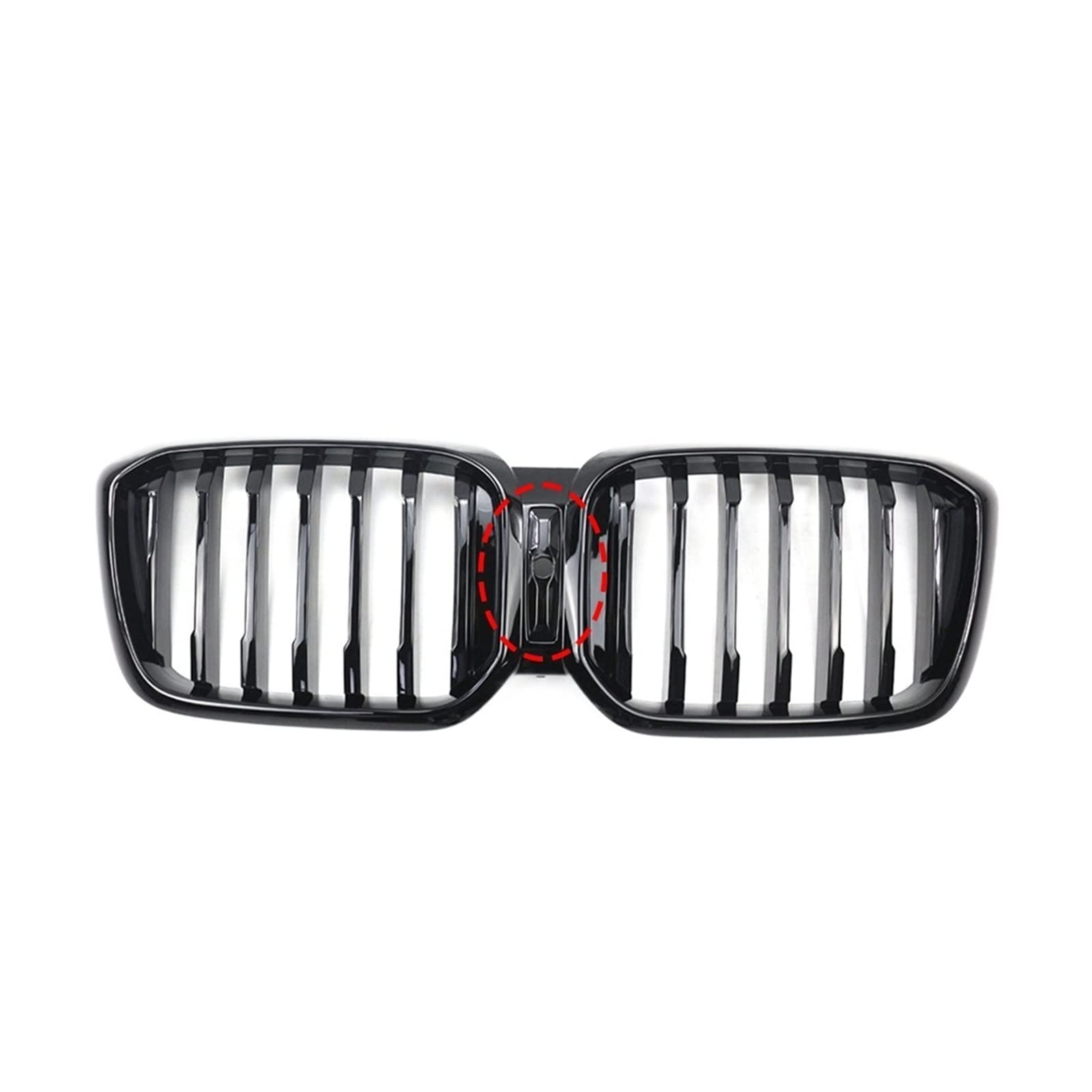 Glänzend schwarzer Nieren-Ersatzgrill für die vordere Stoßstange, kompatibel mit BMW X3 X4 G01 G02 LCI 2022+ M Power Performance Sport Style Racing Grills(1-Slat With Hole) von XWBTRQLK