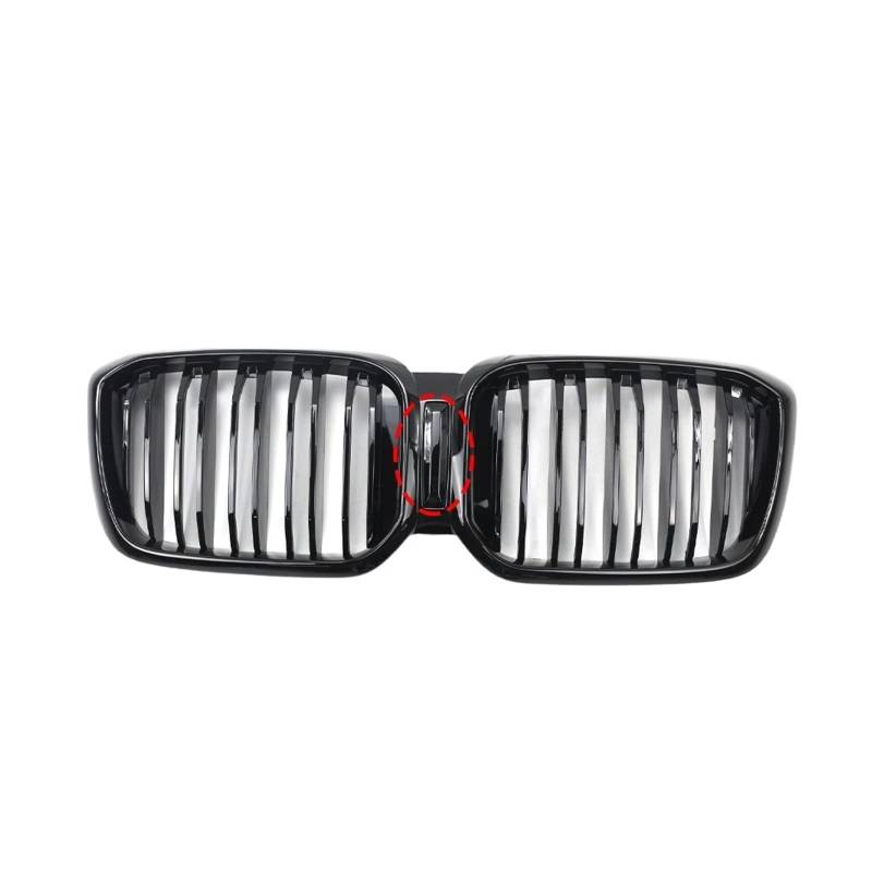 Glänzend schwarzer Nieren-Ersatzgrill für die vordere Stoßstange, kompatibel mit BMW X3 X4 G01 G02 LCI 2022+ M Power Performance Sport Style Racing Grills(2-Slat Without Hole) von XWBTRQLK