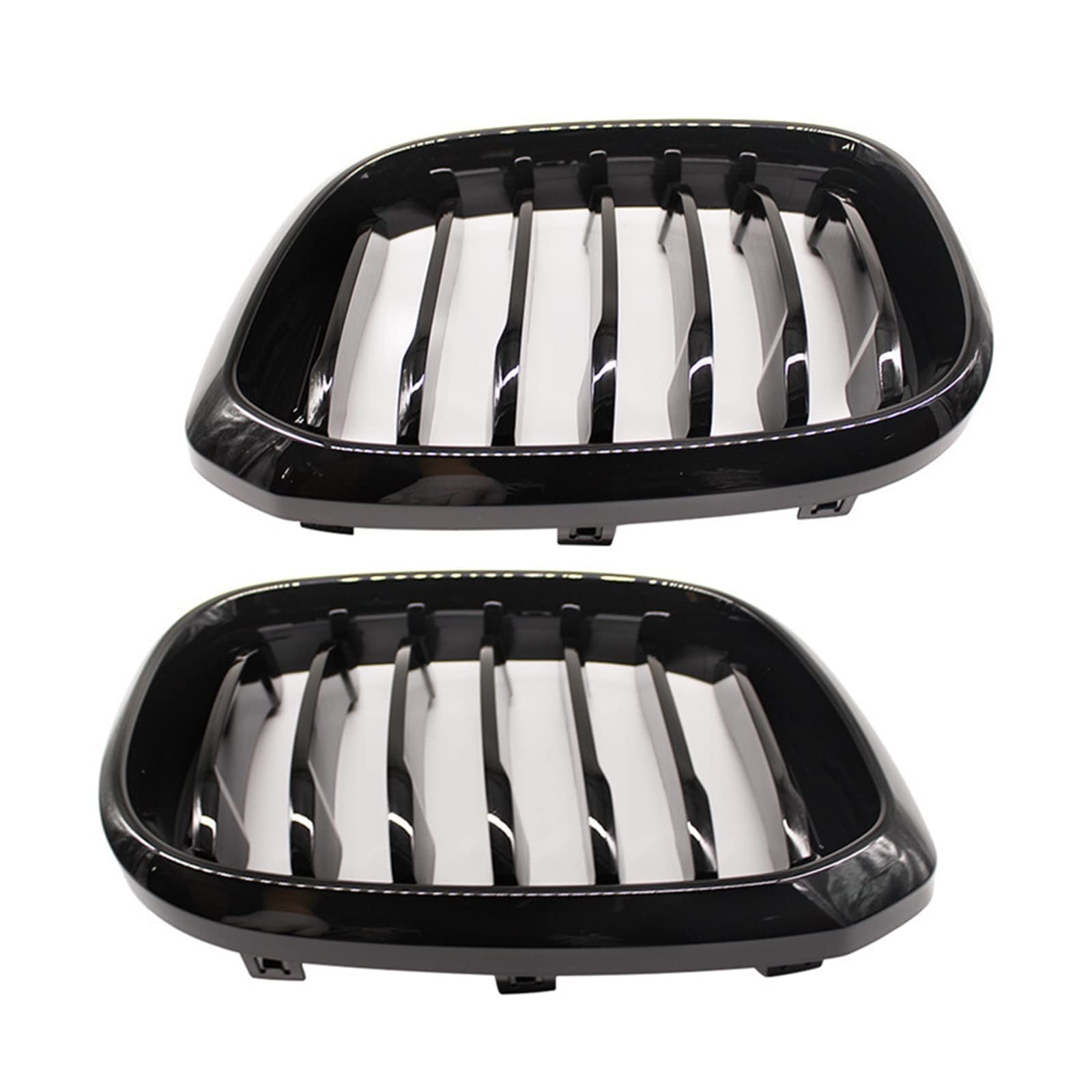 Glänzend schwarzer Nierengrill im Lamellenstil, kompatibel mit BMW X3 G01, X4 G02, kompatibel mit BMW X3 25i 28i und X4 25I 30I(2Gloss Black) von XWBTRQLK