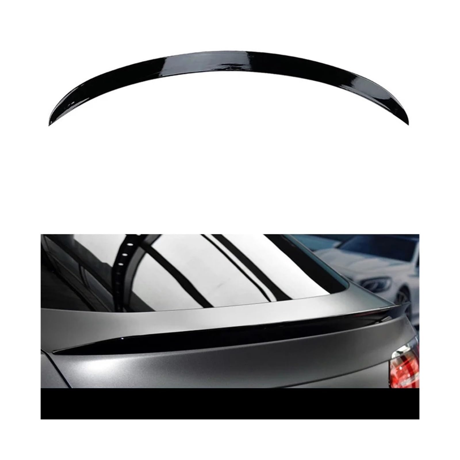 Heckspoiler für den Kofferraum, kompatibel mit GLC Coupé C253 GLC260 300 2016 + AMG, Heckspoiler, Top-Spoiler, Automodifikation(Piano Black) von XWBTRQLK