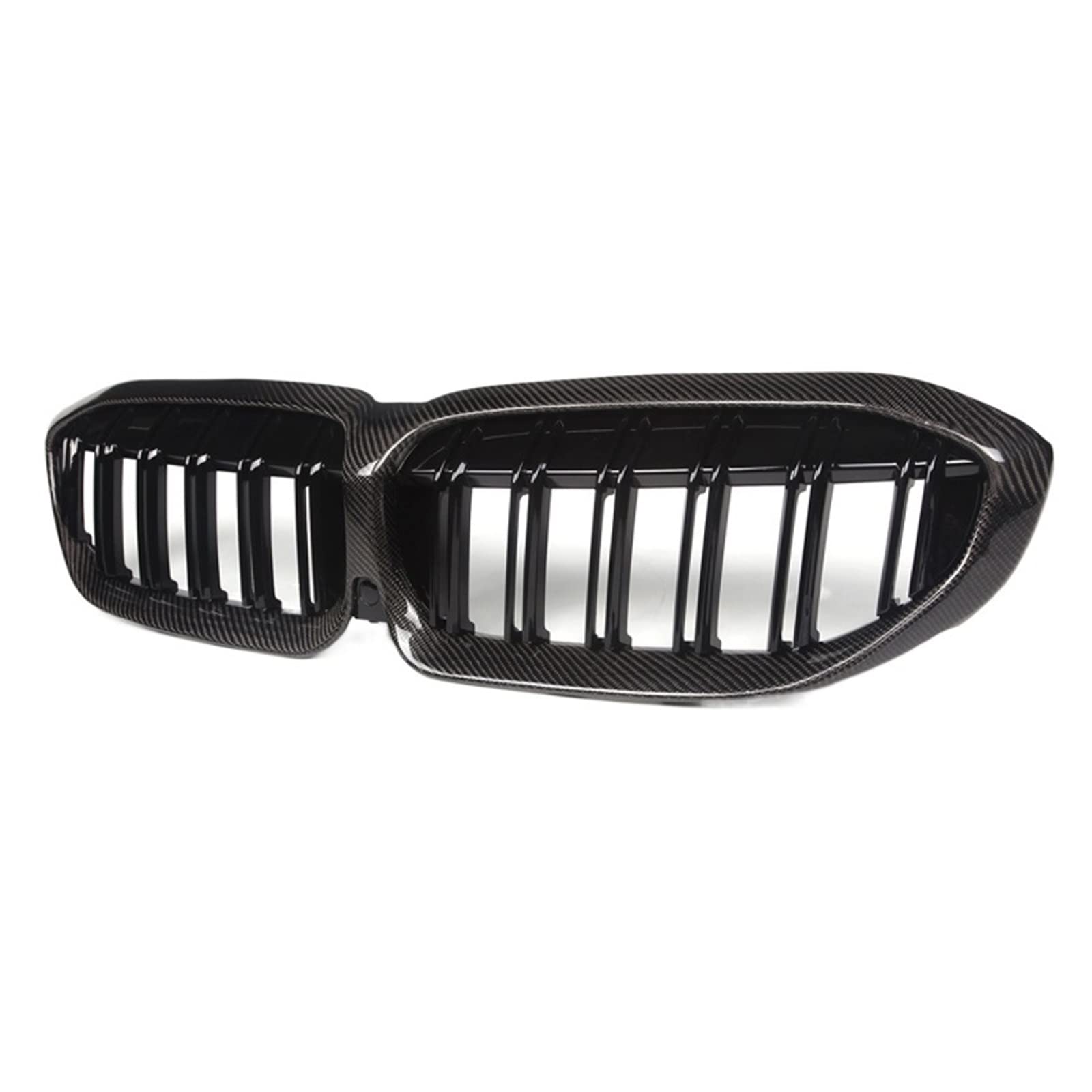 Kohlefaser + ABS-Verkleidung Neuer Kühlergrill der 3er-Serie, kompatibel mit BMW G20 (Limousine) und G21 (Kombi) 2019+, Frontstoßstangengrill, glänzendes Finish(Carbon Fiber 2) von XWBTRQLK