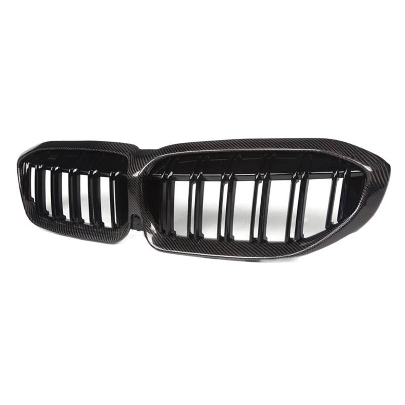 Kohlefaser + ABS-Verkleidung Neuer Kühlergrill der 3er-Serie, kompatibel mit BMW G20 (Limousine) und G21 (Kombi) 2019+, Frontstoßstangengrill, glänzendes Finish(Carbon Fiber 2) von XWBTRQLK