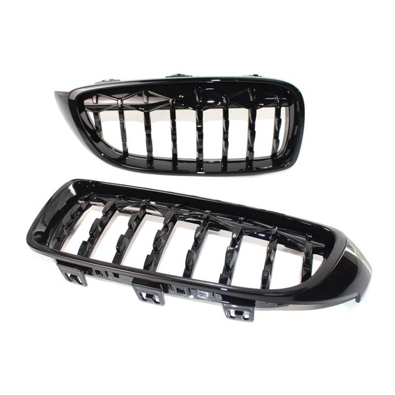 Kompatibel Für BMW 4-Serie F32 F33 F36 Front Gitter Glanz Schwarz Diamant Metero Grill von XWBTRQLK