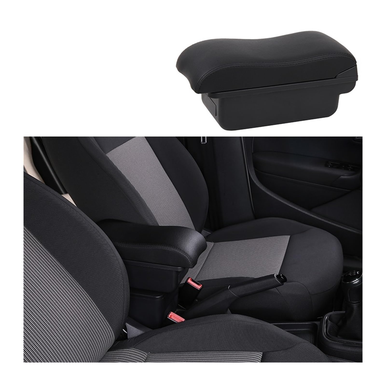 Kompatibel for Opel Astra Armlehne Box Kompatibel for Opel Astra H Auto Armlehne Interne Modifikation USB Lade Auto Teile 2008-2011(A1-black black NOusb) von XWBTRQLK