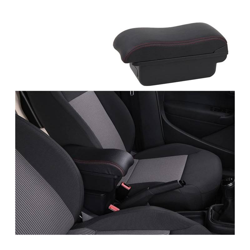 Kompatibel for Opel Astra Armlehne Box Kompatibel for Opel Astra H Auto Armlehne Interne Modifikation USB Lade Auto Teile 2008-2011(A1-black red no usb) von XWBTRQLK