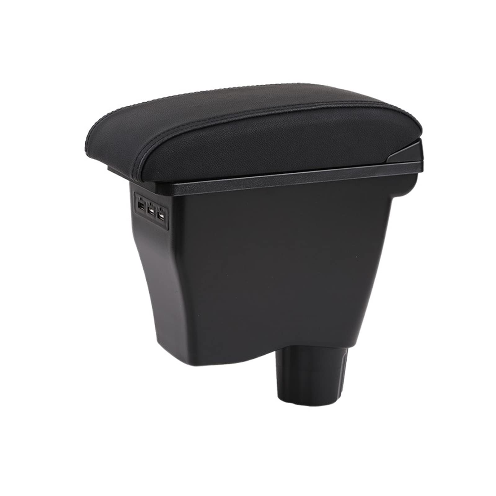 Kompatibel for Smart Fortwo Forfour Auto Armlehne Box Retrofit Teile Innen Lagerung Box 3USB Einfache Verwendung Auto Zubehör(A-black black 3 usb) von XWBTRQLK