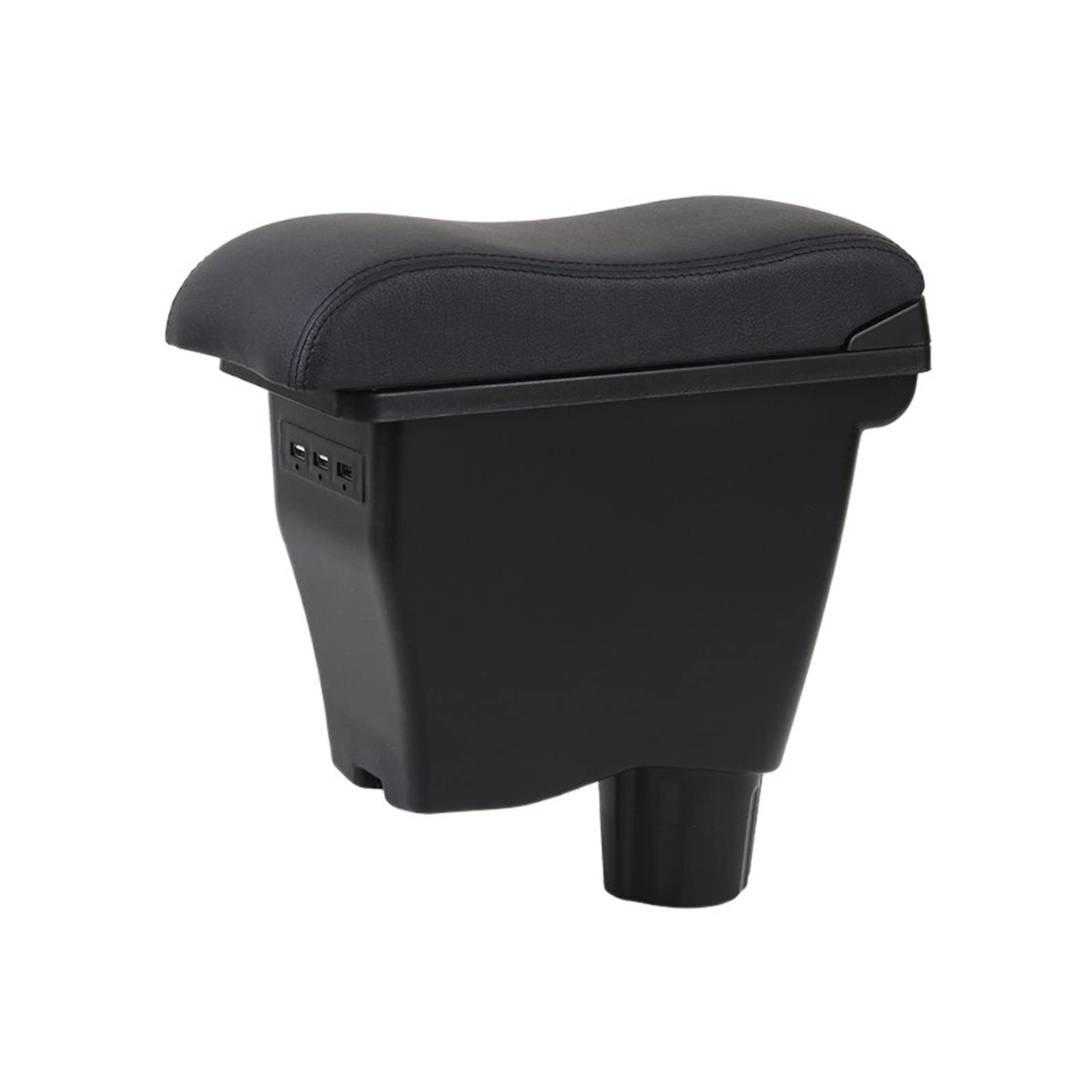 Kompatibel for Smart Fortwo Forfour Auto Armlehne Box Retrofit Teile Innen Lagerung Box 3USB Einfache Verwendung Auto Zubehör(B-black black 3 usb) von XWBTRQLK