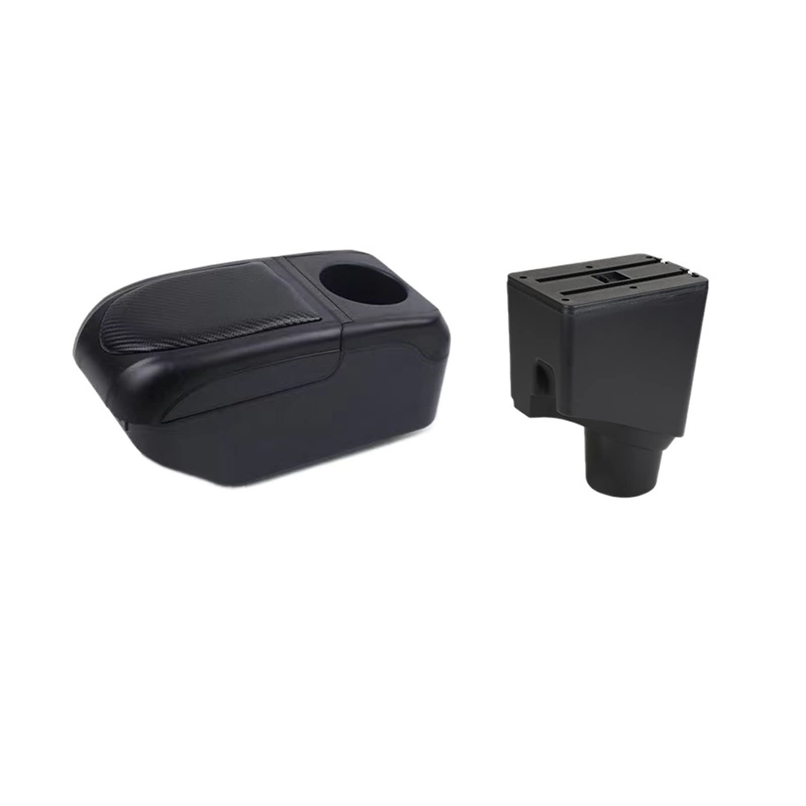 Kompatibel for Toyota Yaris Armlehne Box Hybrid Auto Armlehne Box 2015 2016 2017 2018 2019 2020 2021 2022 Lagerung box USB(Black-black) von XWBTRQLK