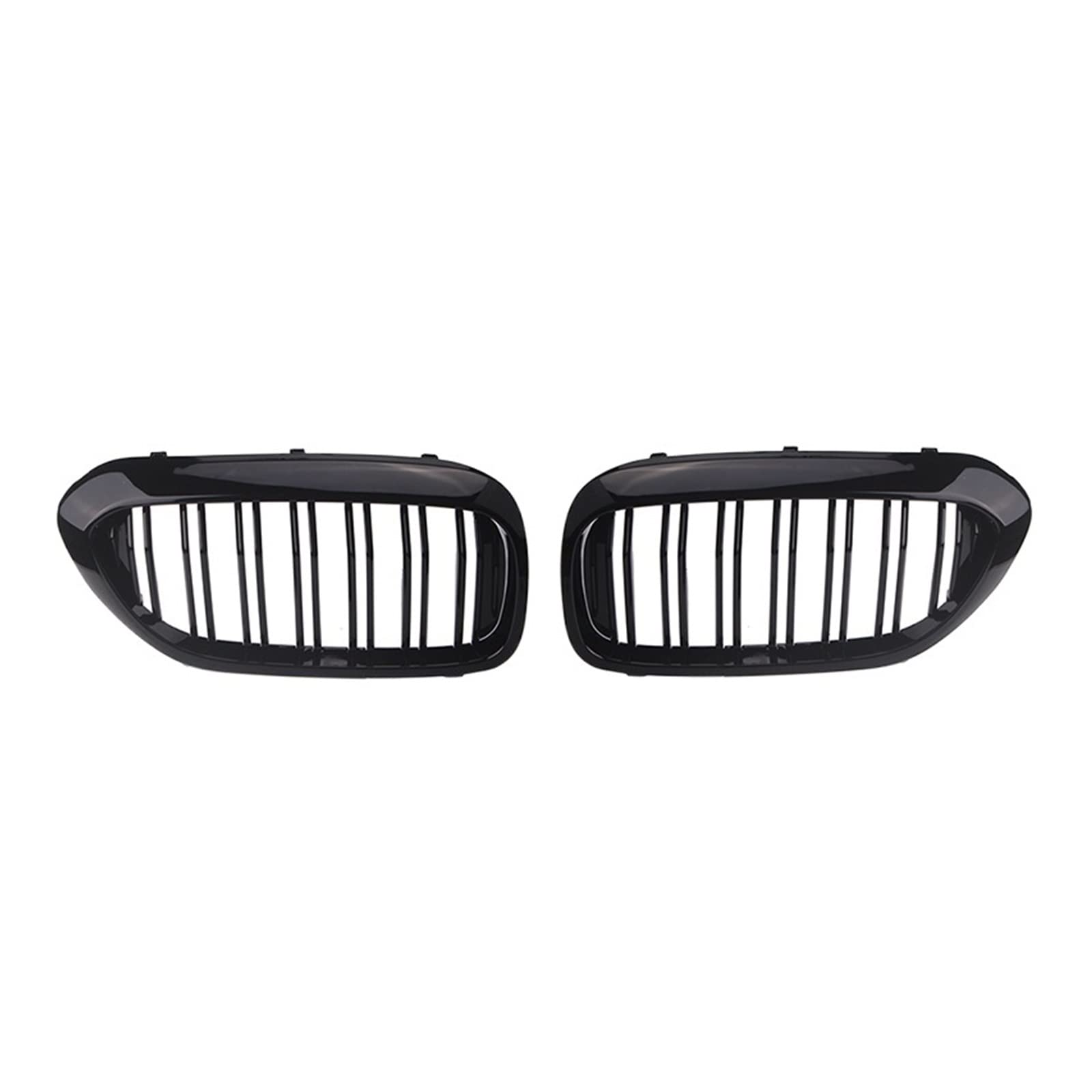 Kompatibel für 5er BMW G30 G38 525i 528i 530i 540i 2017–2020 Doppelte schwarze Lamellen-Frontstoßstange Nierengrill Lufteinlassgrill Dekoration(GlossyBlack) von XWBTRQLK
