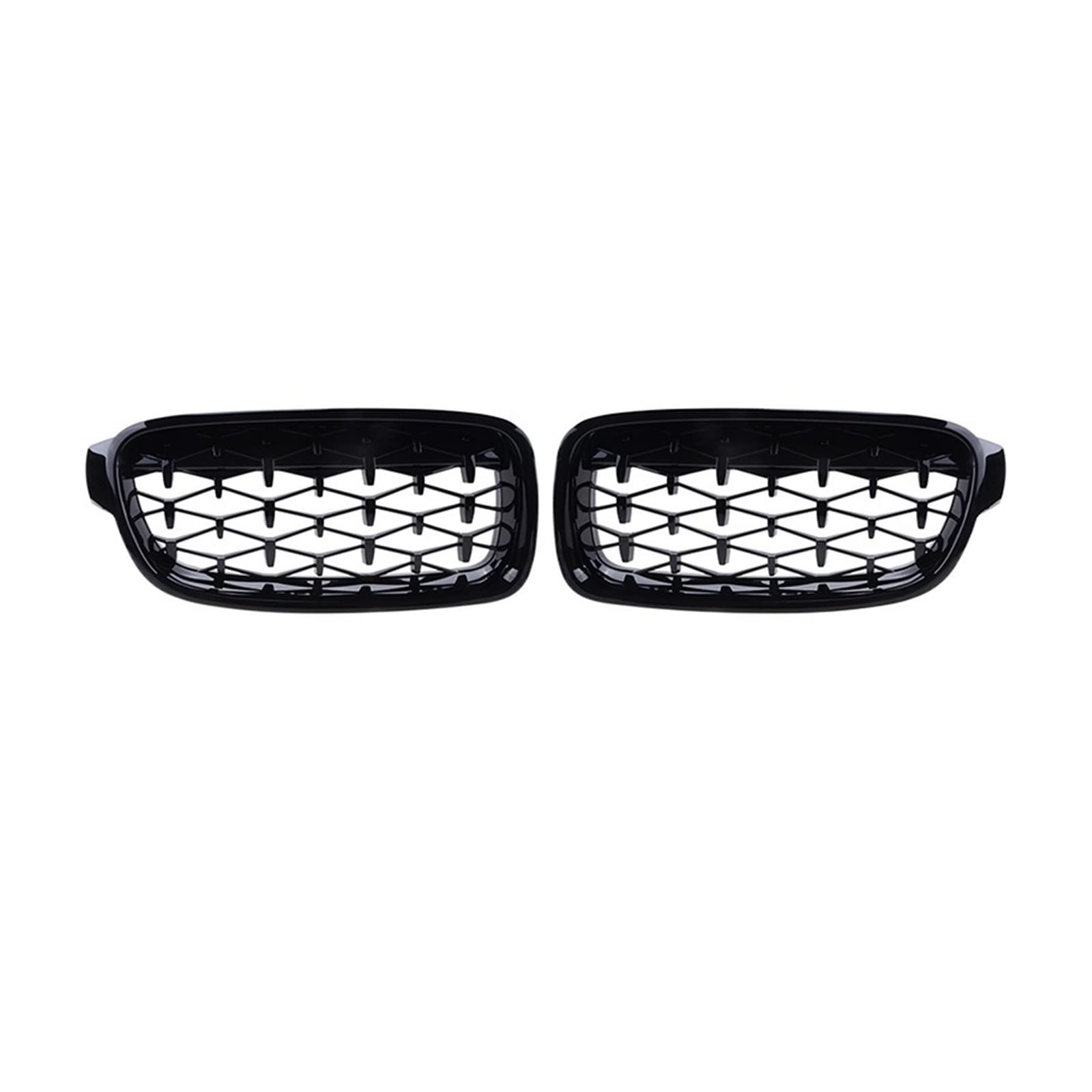 Kompatibel für BMW 3er F30 F35 Limousine F31 Touring 2012–2017 Meteor Style Frontstoßstange Nierengrill Kühlerschutz Racing Grill Kit(Glossy Black) von XWBTRQLK