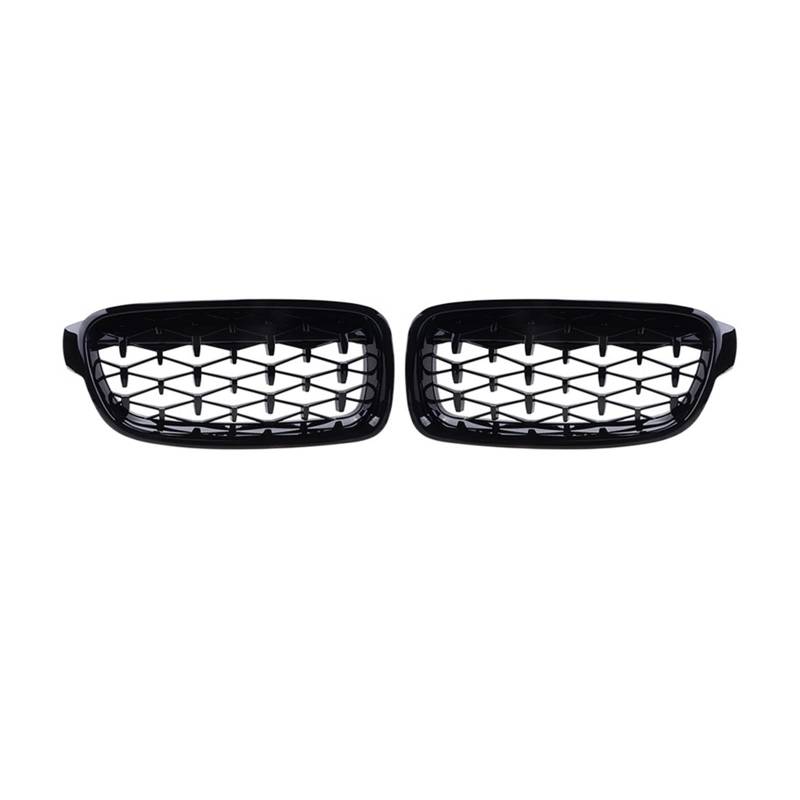Kompatibel für BMW 3er F30 F35 Limousine F31 Touring 2012–2017 Meteor Style Frontstoßstange Nierengrill Kühlerschutz Racing Grill Kit(Glossy Black) von XWBTRQLK